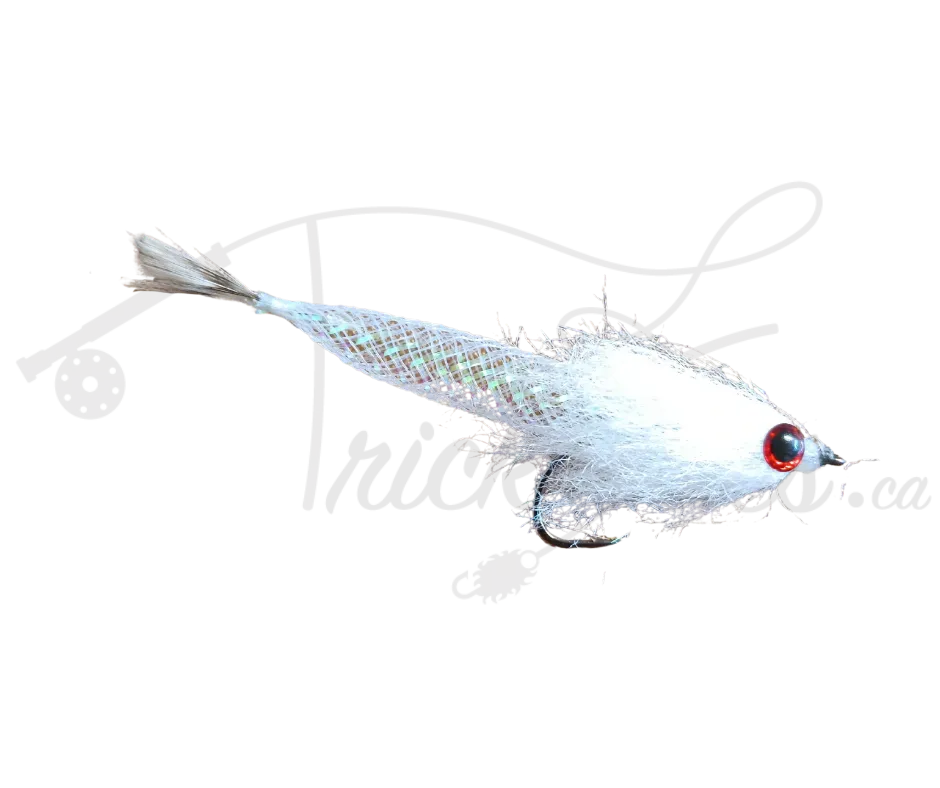 Mylar Hair Minnow White