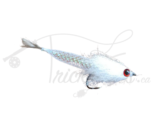 Mylar Hair Minnow White