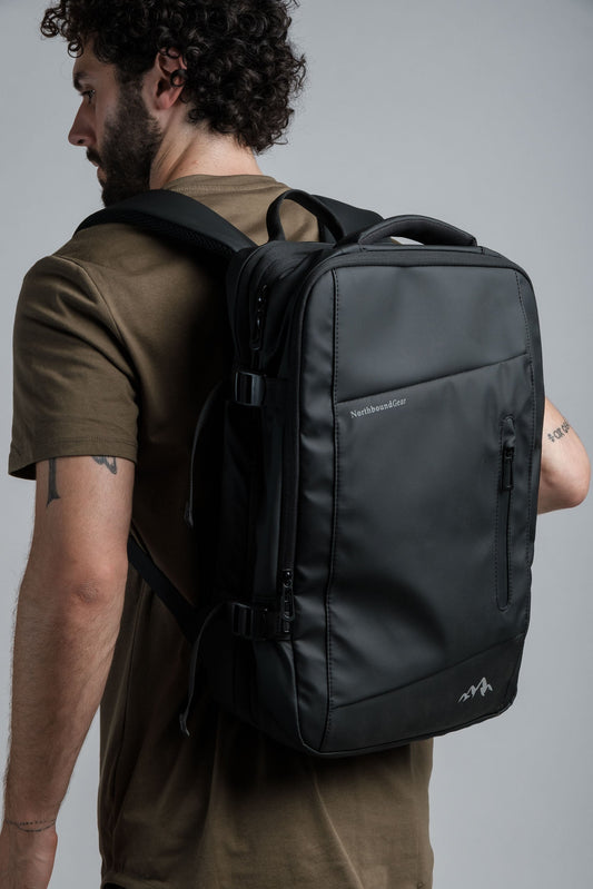 "Voyager" Expandable Backpack 26L / 38L with Built-in Rain Coat
