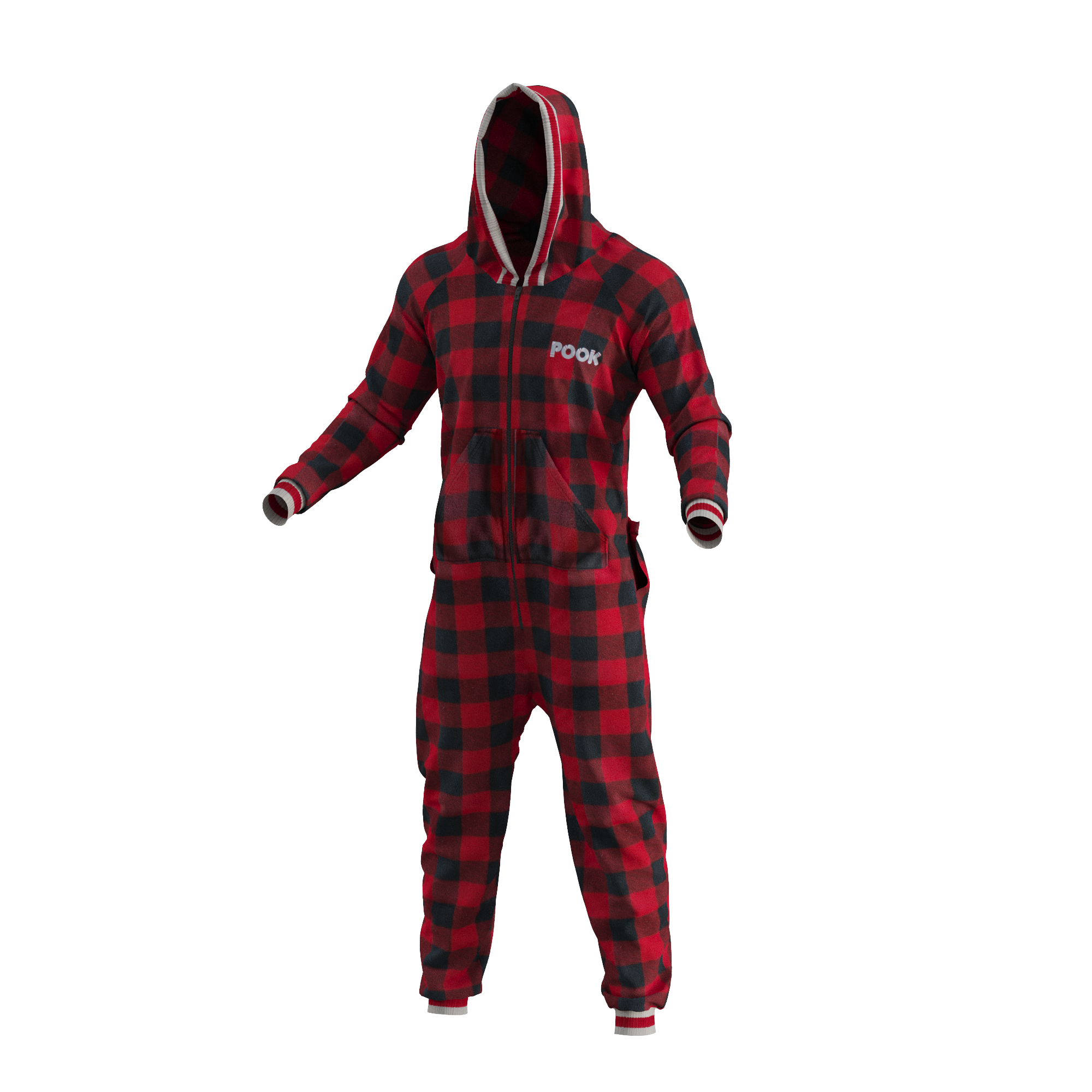 Pook Onesie - Red (Adult Unisex)