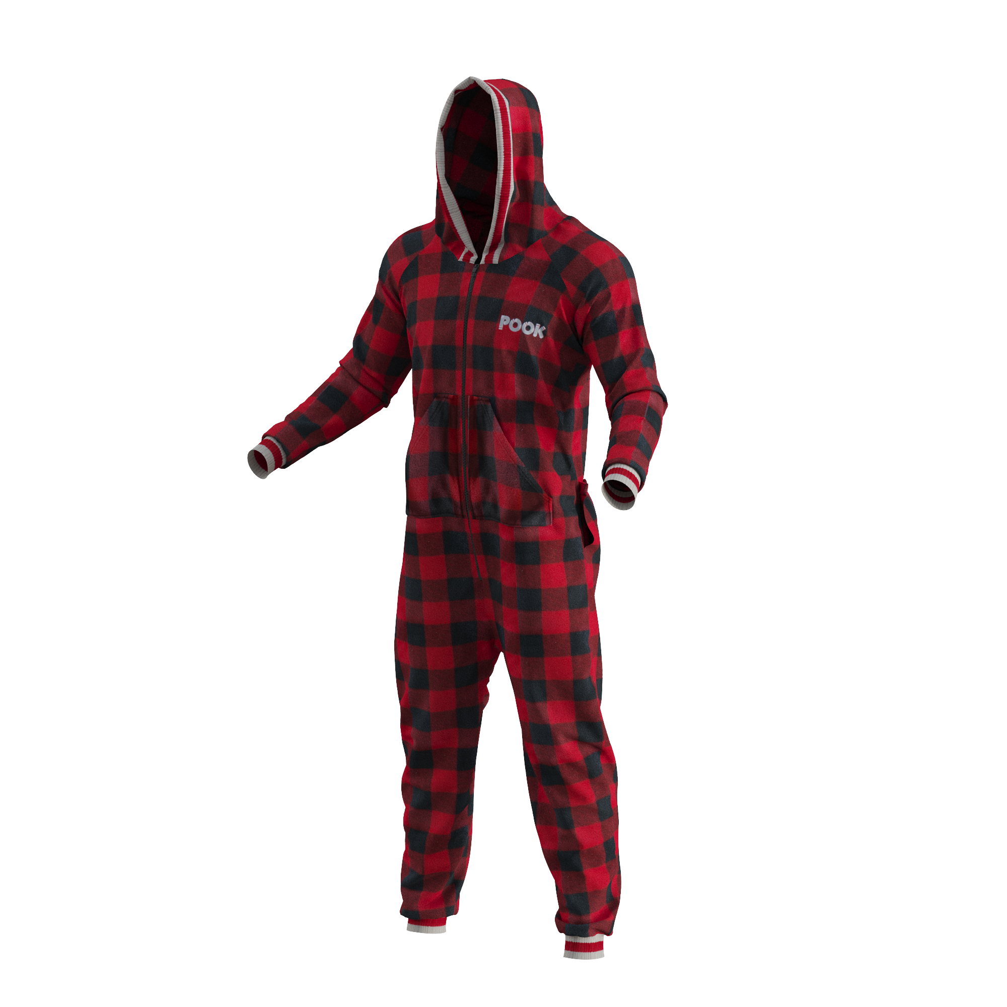 Pook Onesie - Red (Adult Unisex)