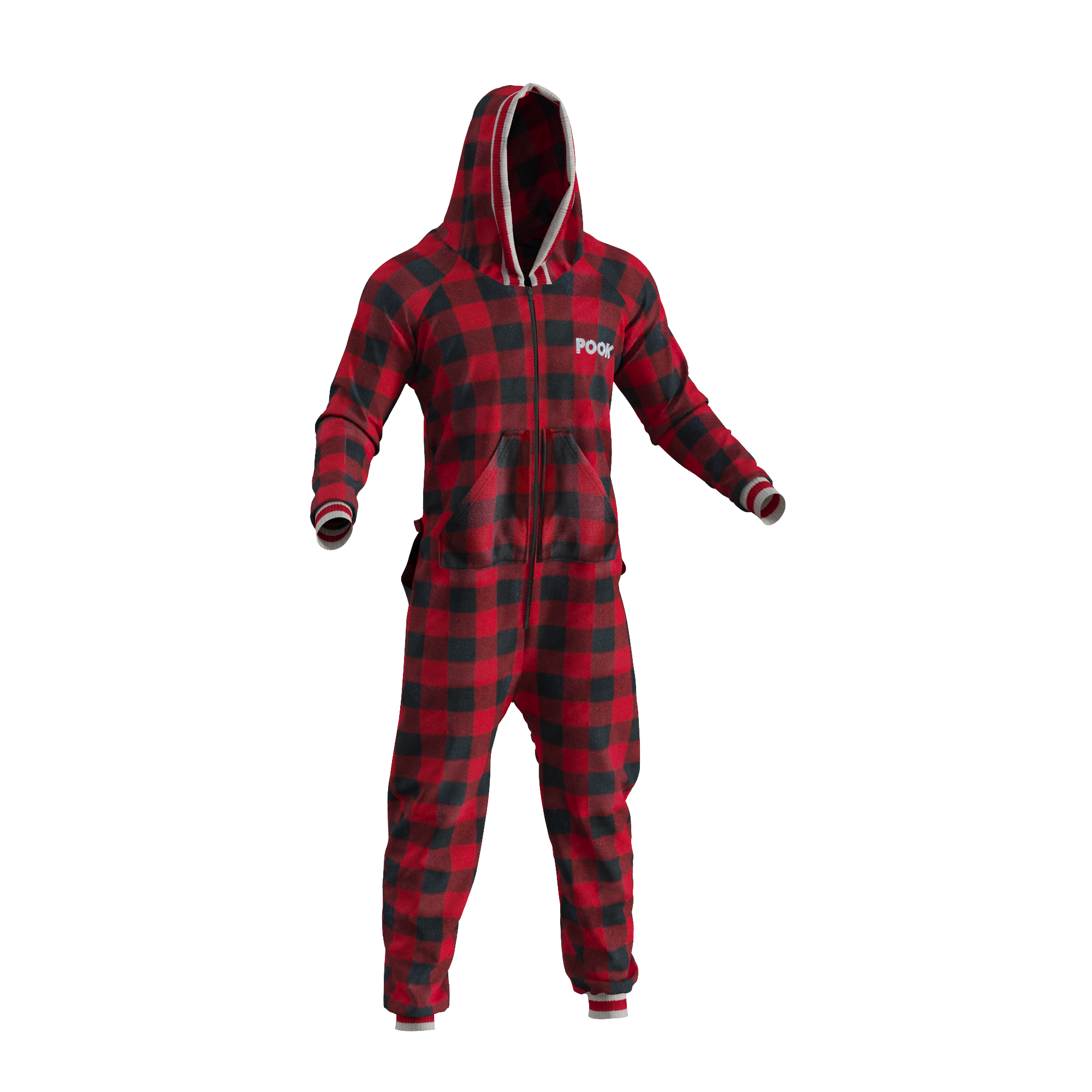 Pook Onesie - Red (Adult Unisex)