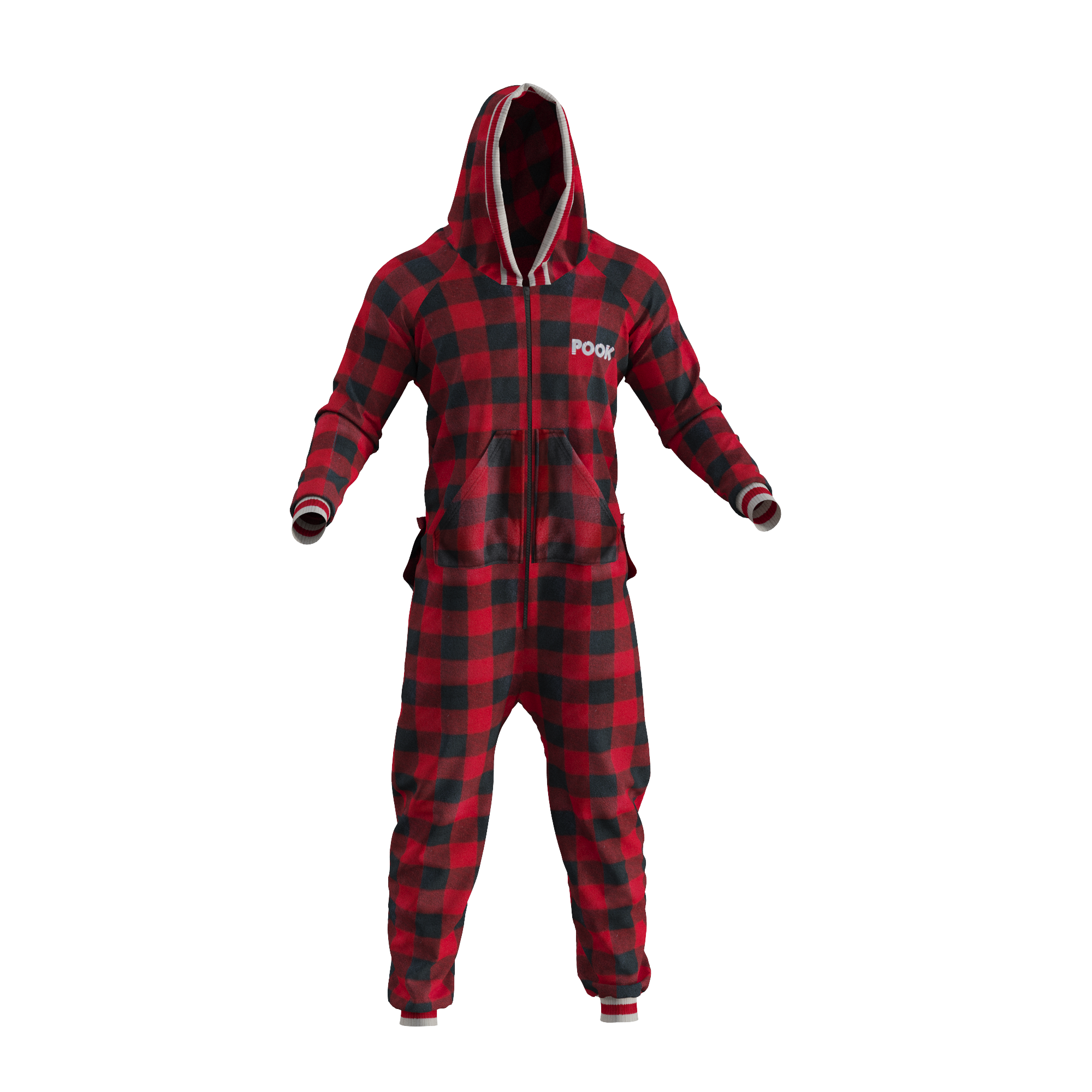 Pook Onesie - Red (Adult Unisex)