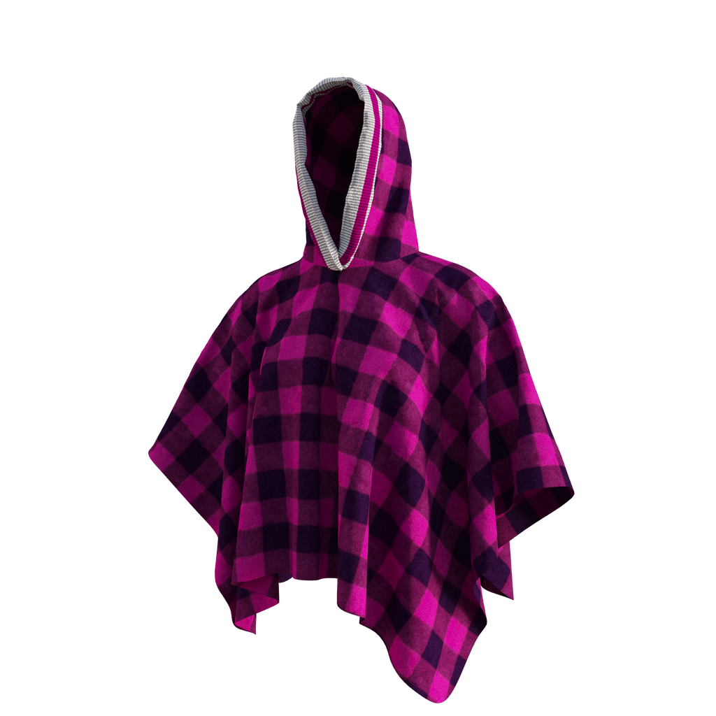 Pook Poncho - Adult Pink Polar Fleece w/ Snap Fastners