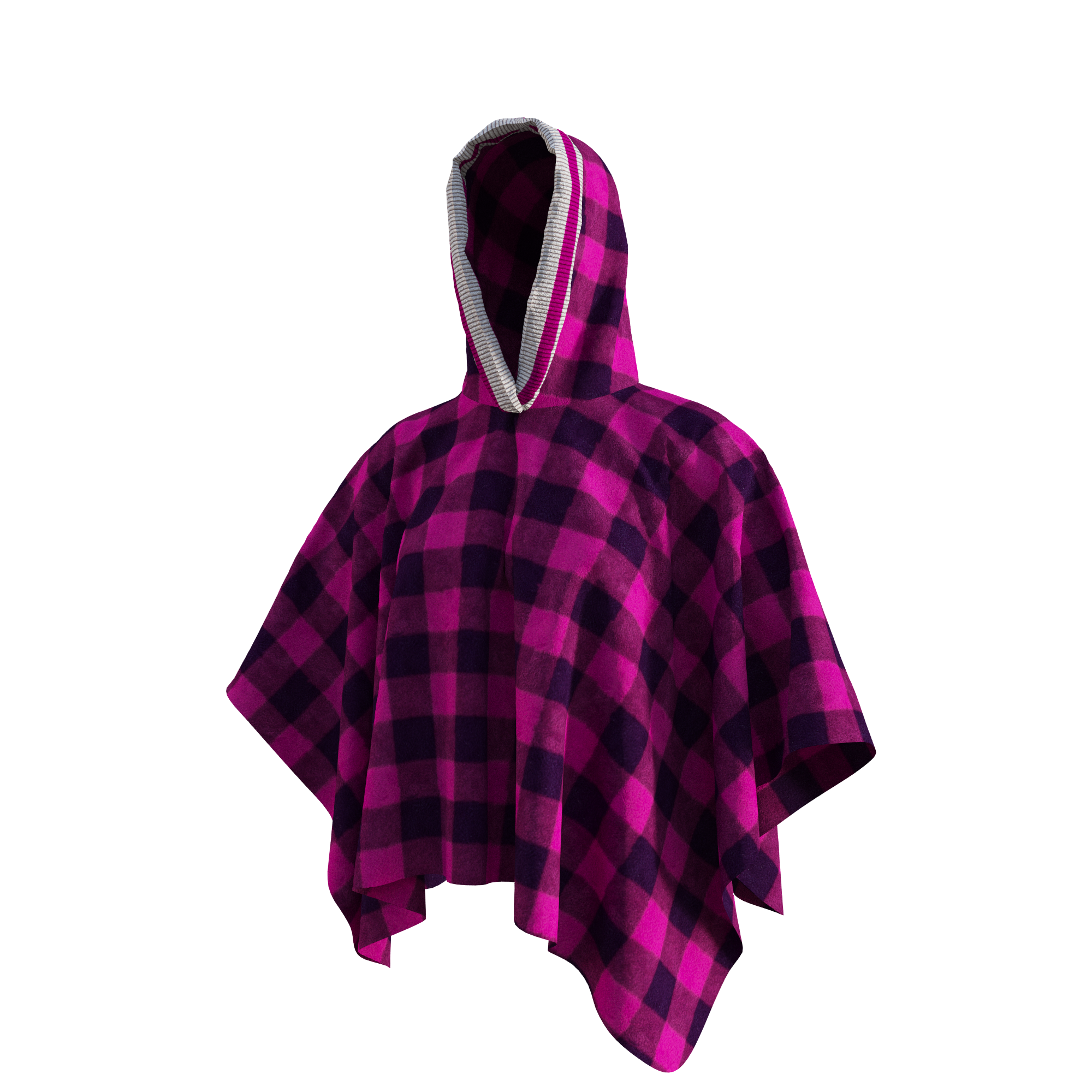 Pook Poncho - Adult Pink Polar Fleece w/ Snap Fastners