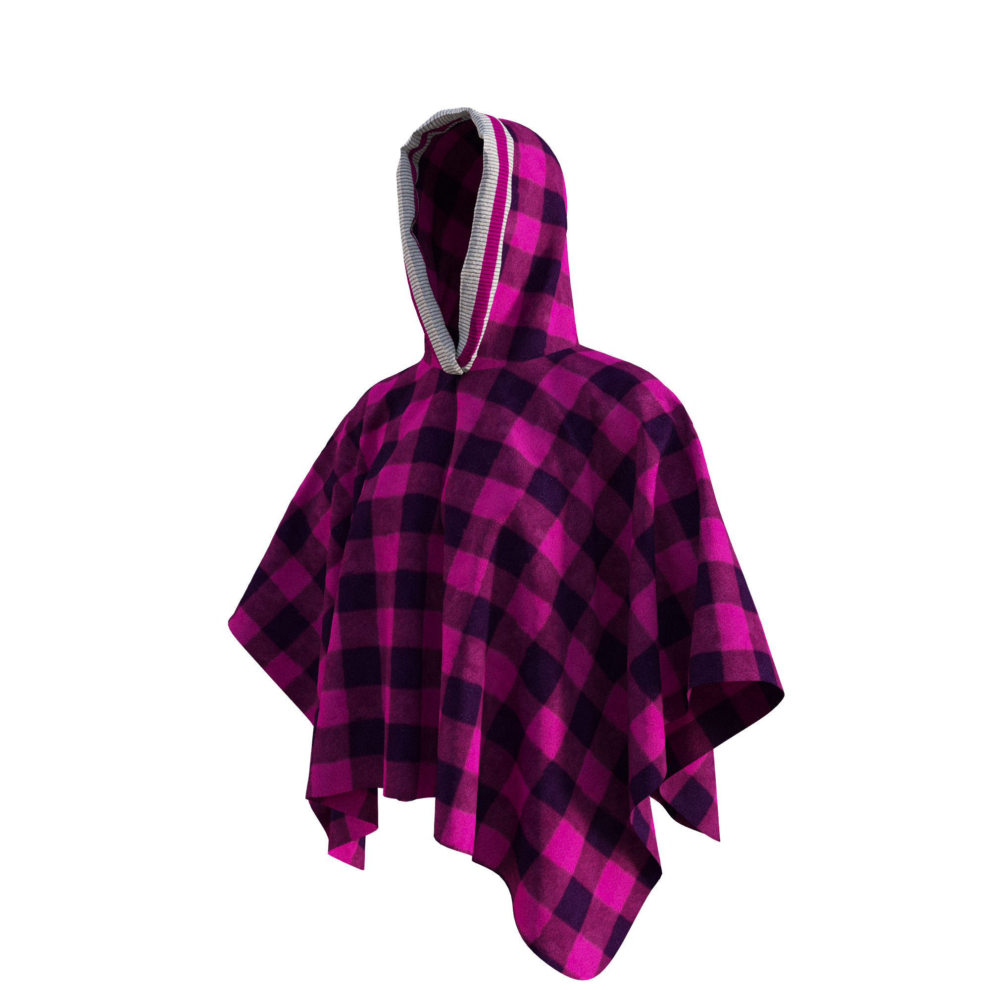Pook Poncho - Adult Pink Polar Fleece w/ Snap Fastners