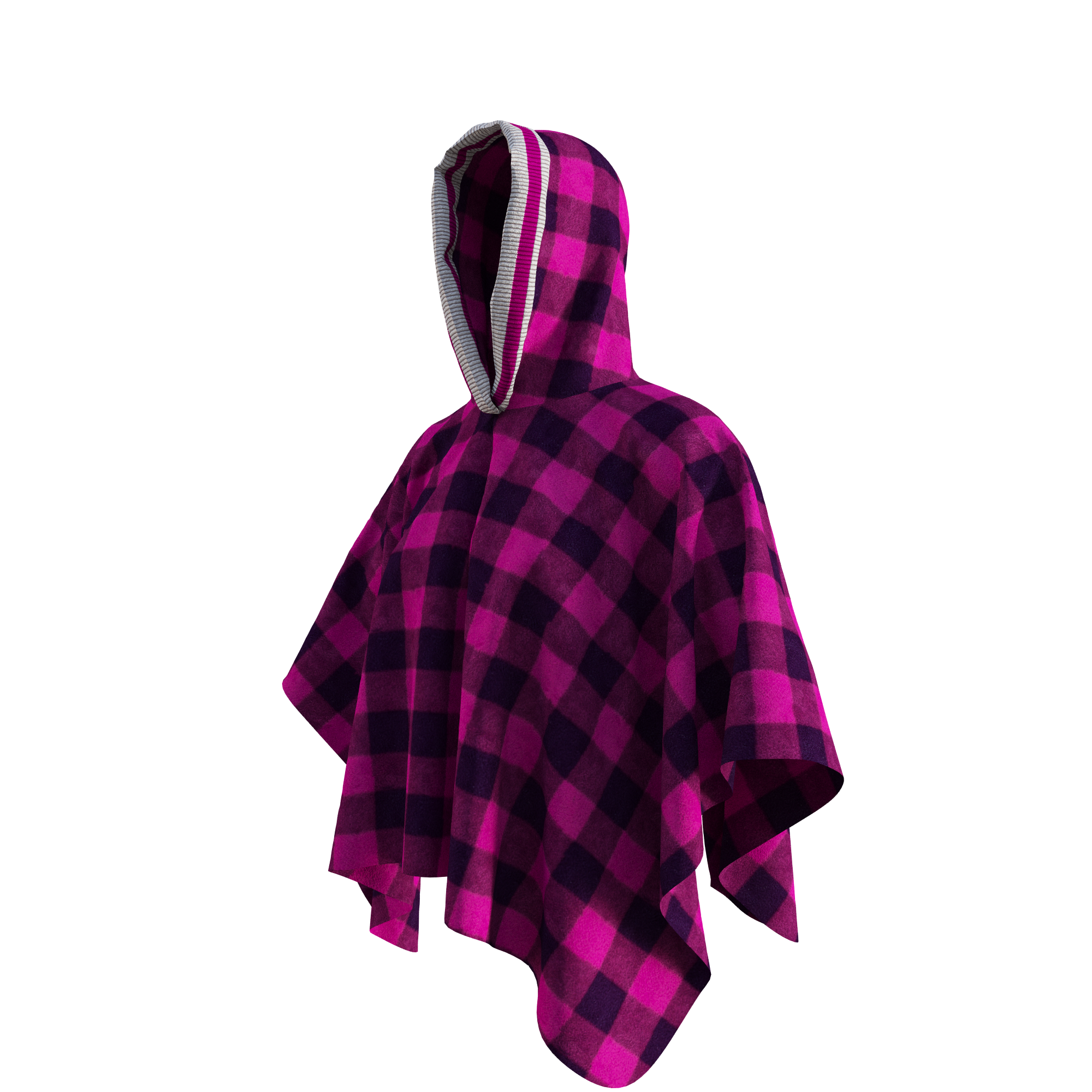 Pook Poncho - Adult Pink Polar Fleece w/ Snap Fastners