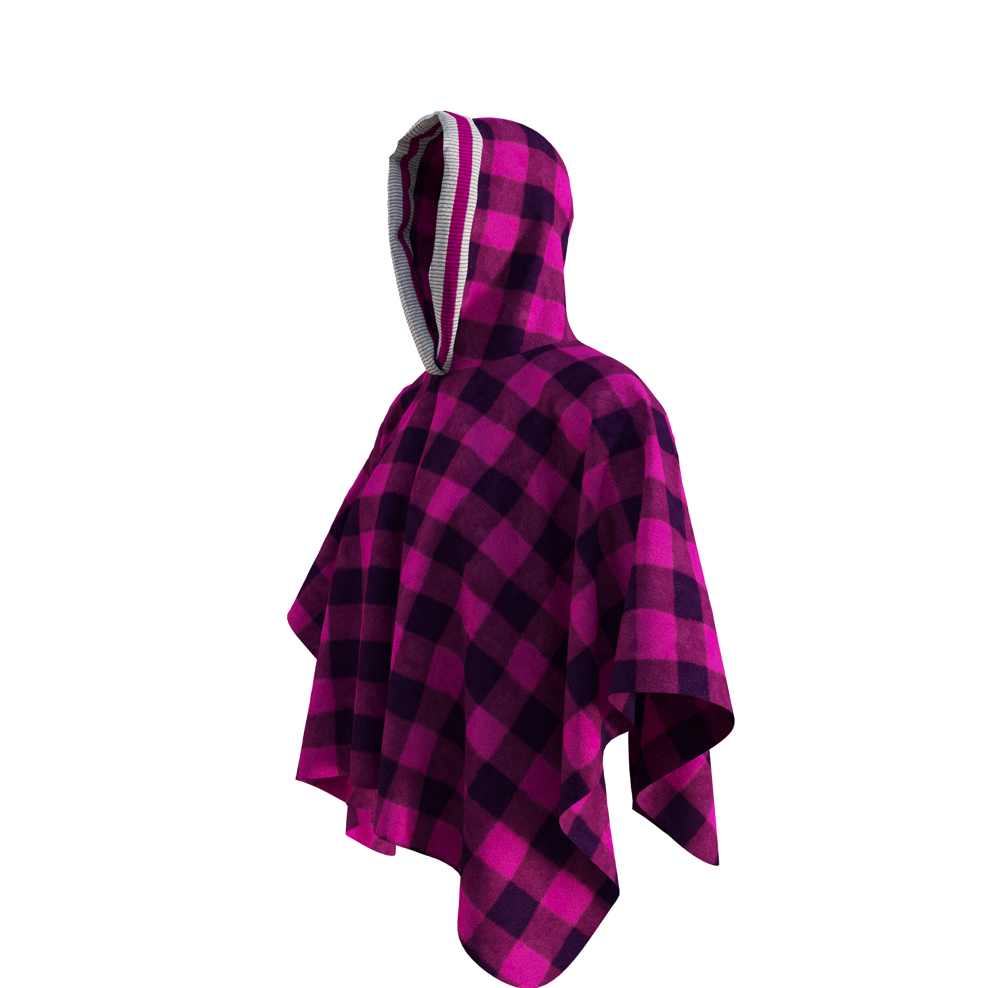 Pook Poncho - Adult Pink Polar Fleece w/ Snap Fastners