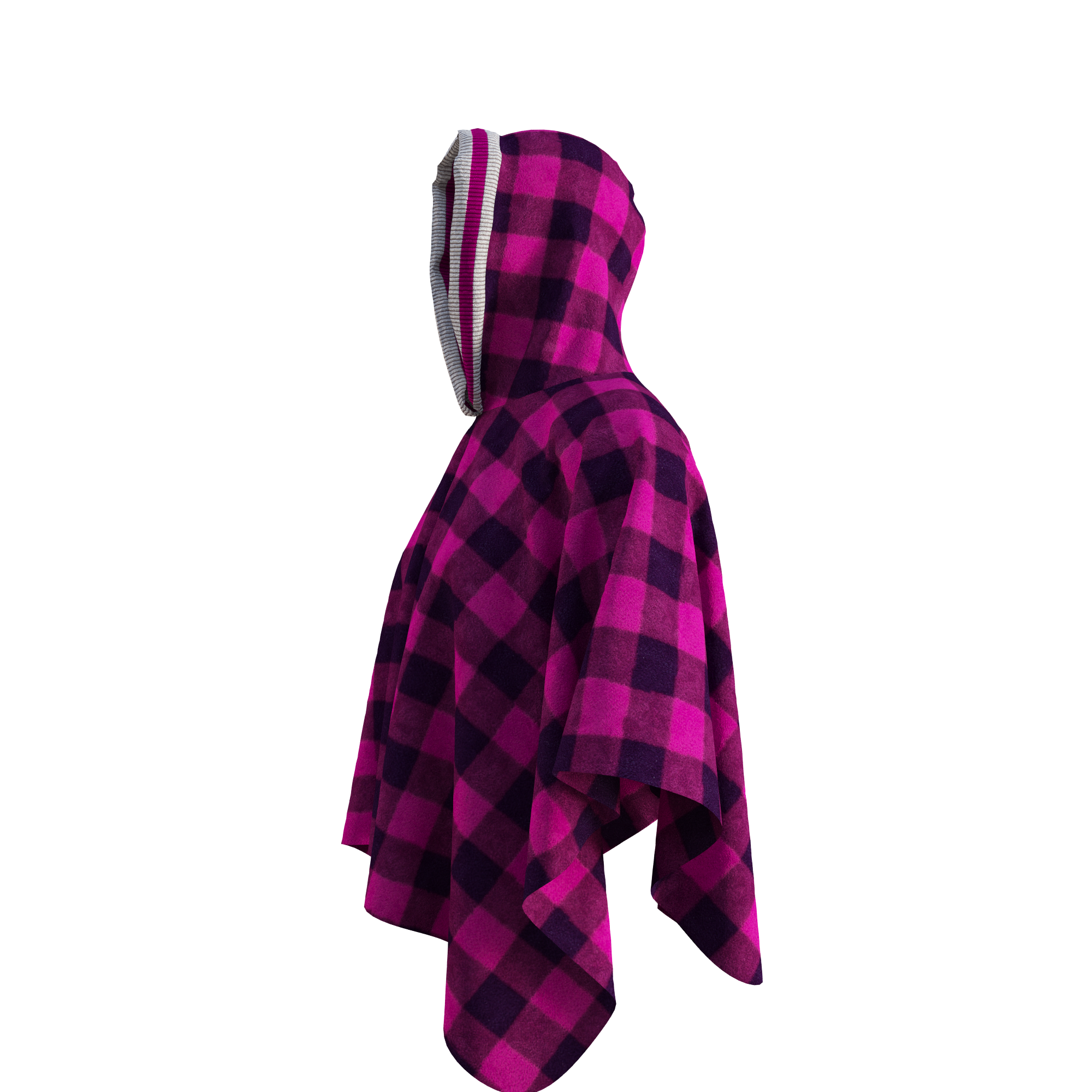 Pook Poncho - Adult Pink Polar Fleece w/ Snap Fastners