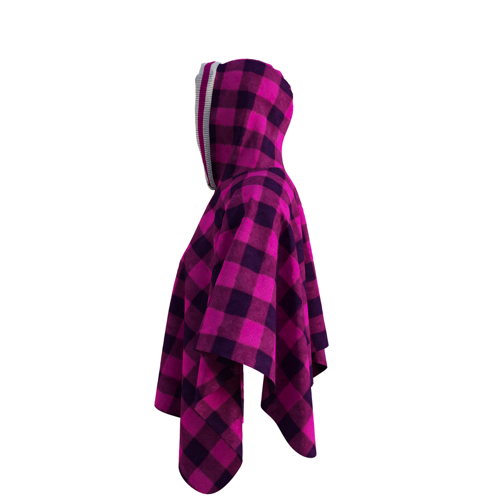 Pook Poncho - Adult Pink Polar Fleece w/ Snap Fastners