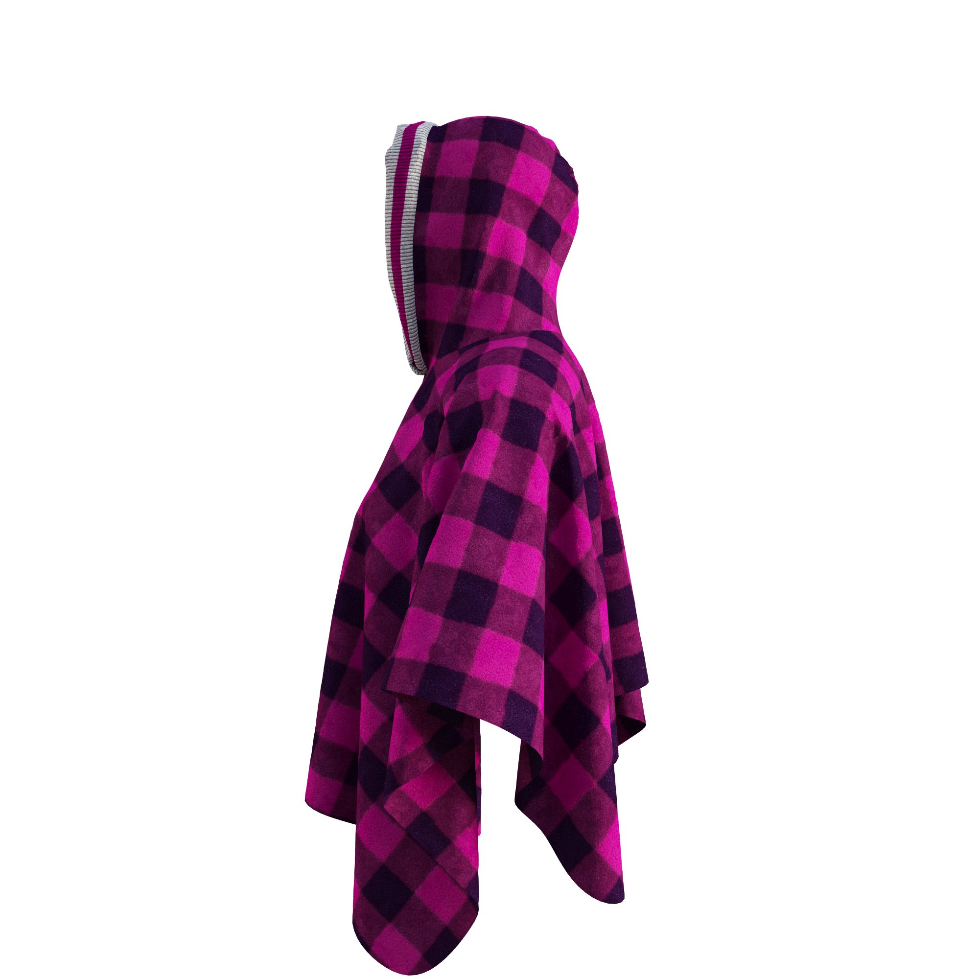 Pook Poncho - Adult Pink Polar Fleece w/ Snap Fastners