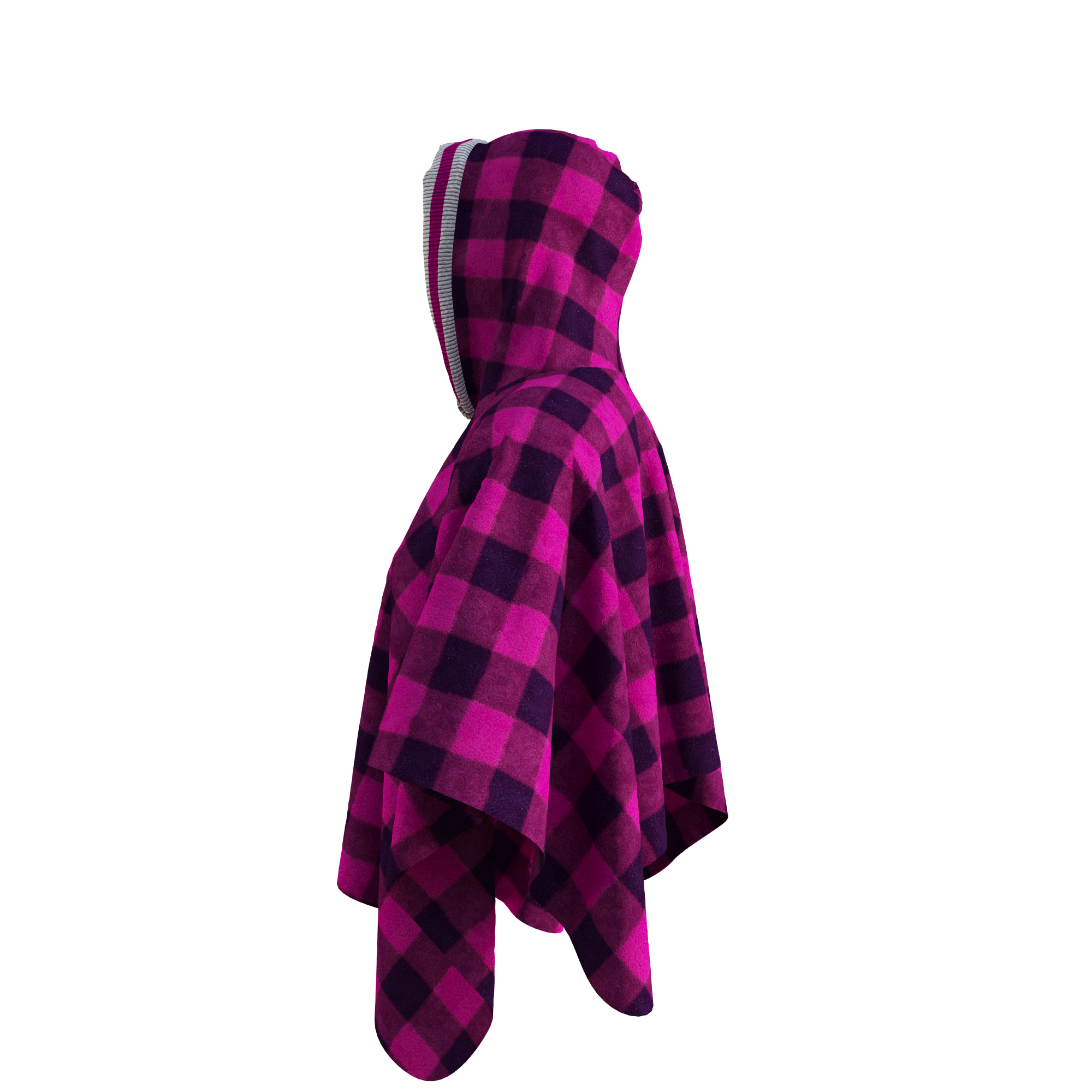 Pook Poncho - Adult Pink Polar Fleece w/ Snap Fastners