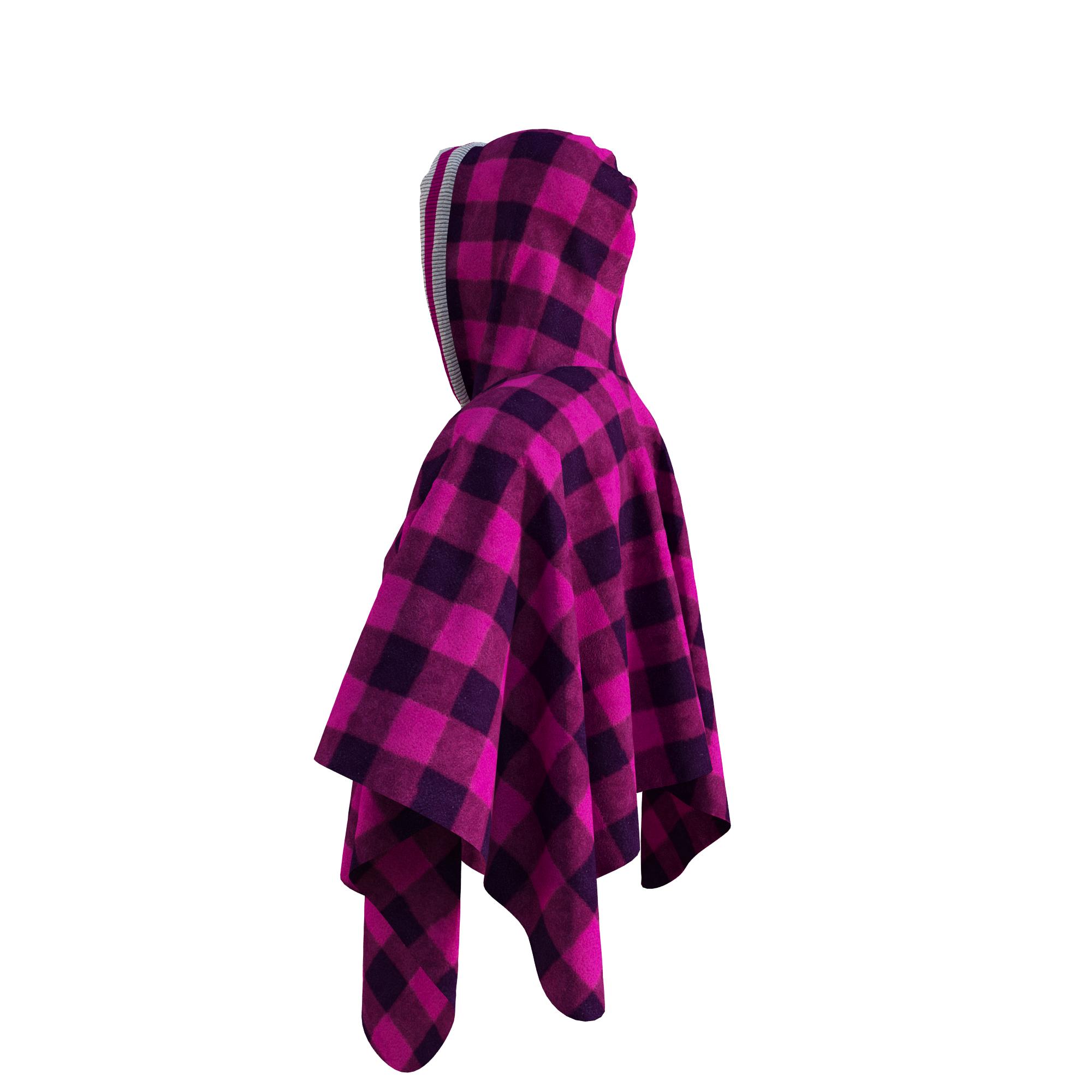 Pook Poncho - Adult Pink Polar Fleece w/ Snap Fastners