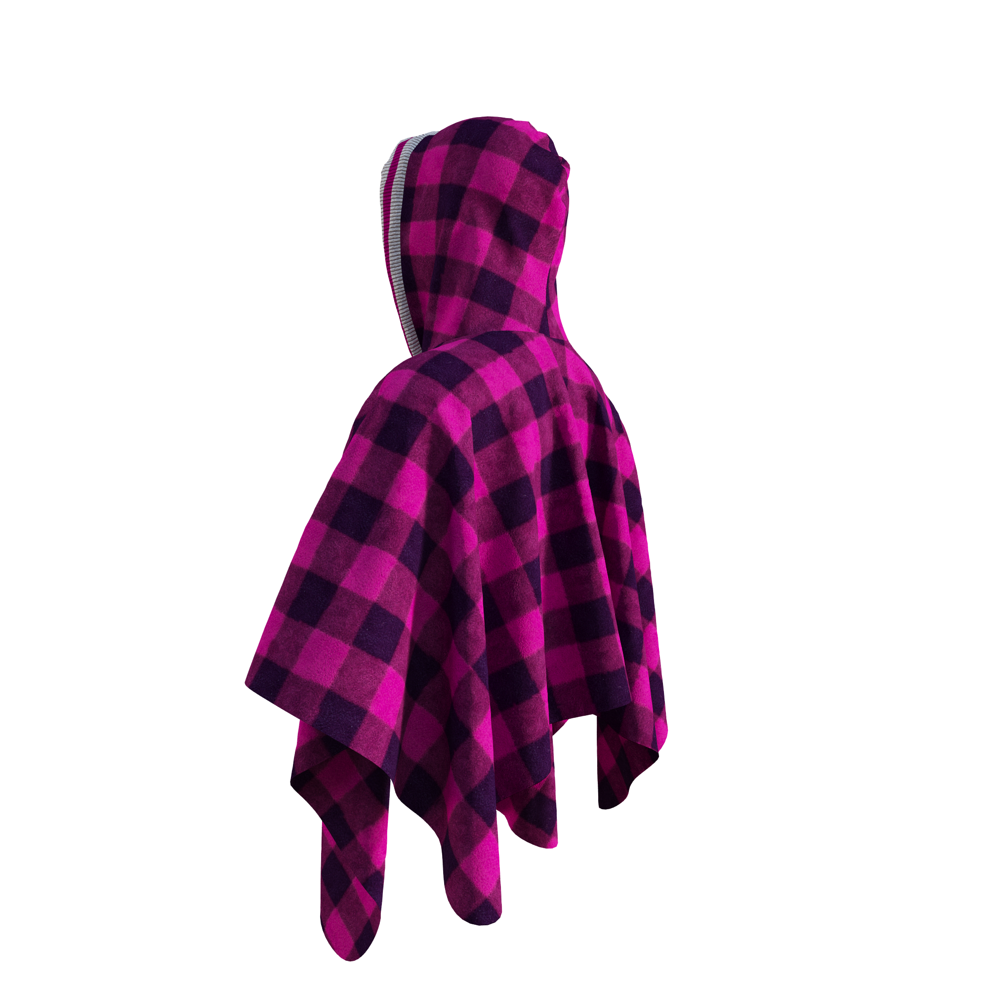 Pook Poncho - Adult Pink Polar Fleece w/ Snap Fastners