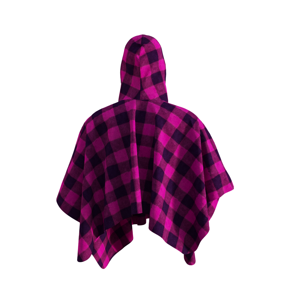 Pook Poncho - Adult Pink Polar Fleece w/ Snap Fastners