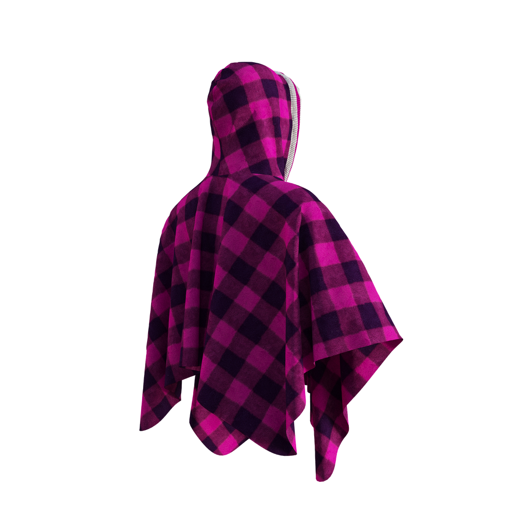 Pook Poncho - Adult Pink Polar Fleece w/ Snap Fastners