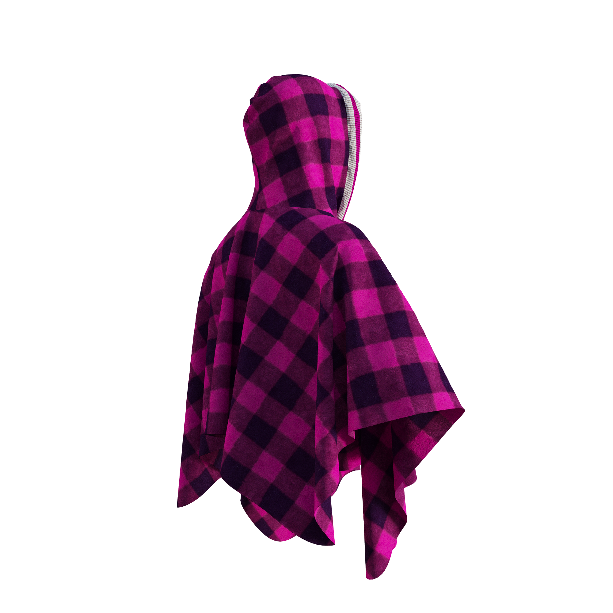 Pook Poncho - Adult Pink Polar Fleece w/ Snap Fastners