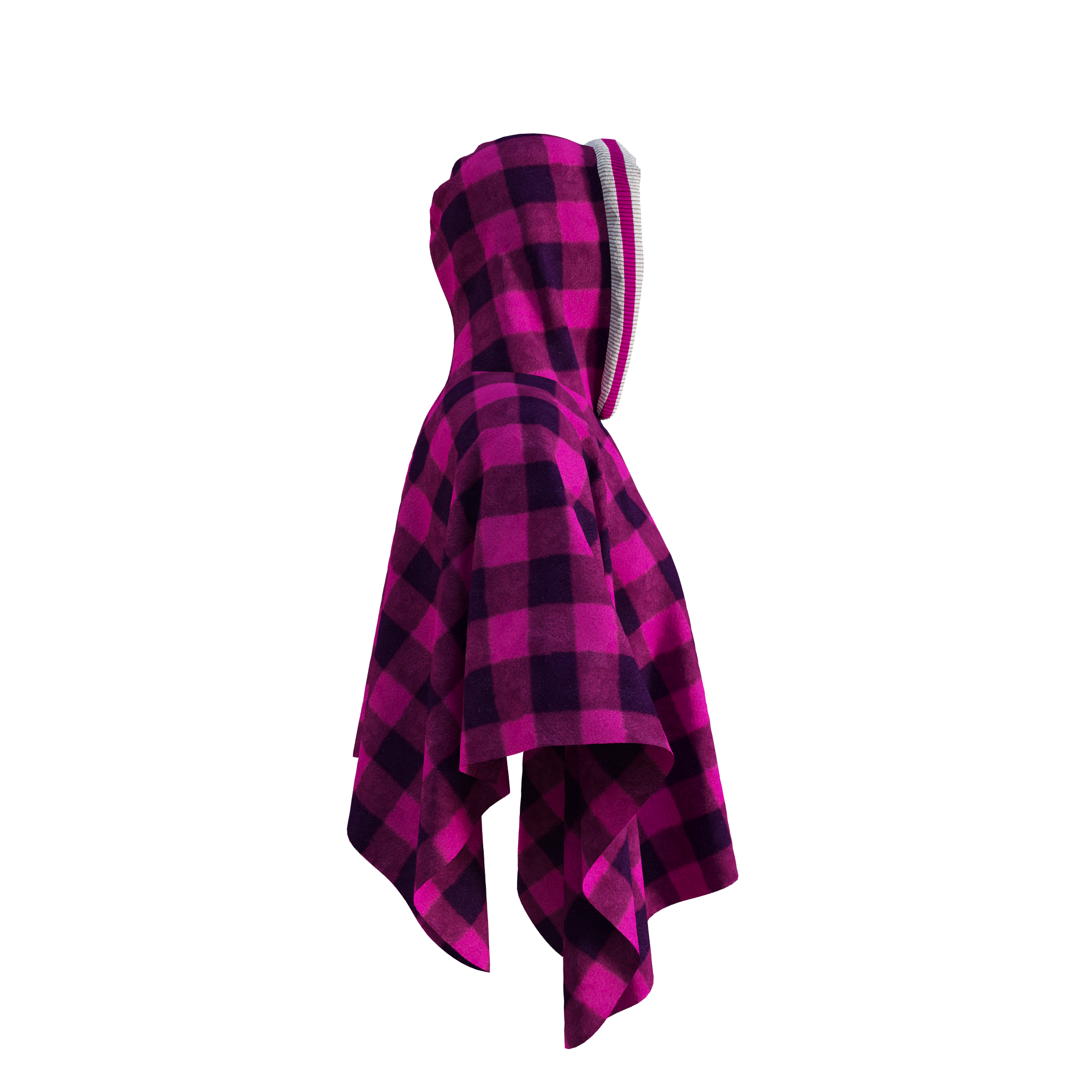 Pook Poncho - Adult Pink Polar Fleece w/ Snap Fastners