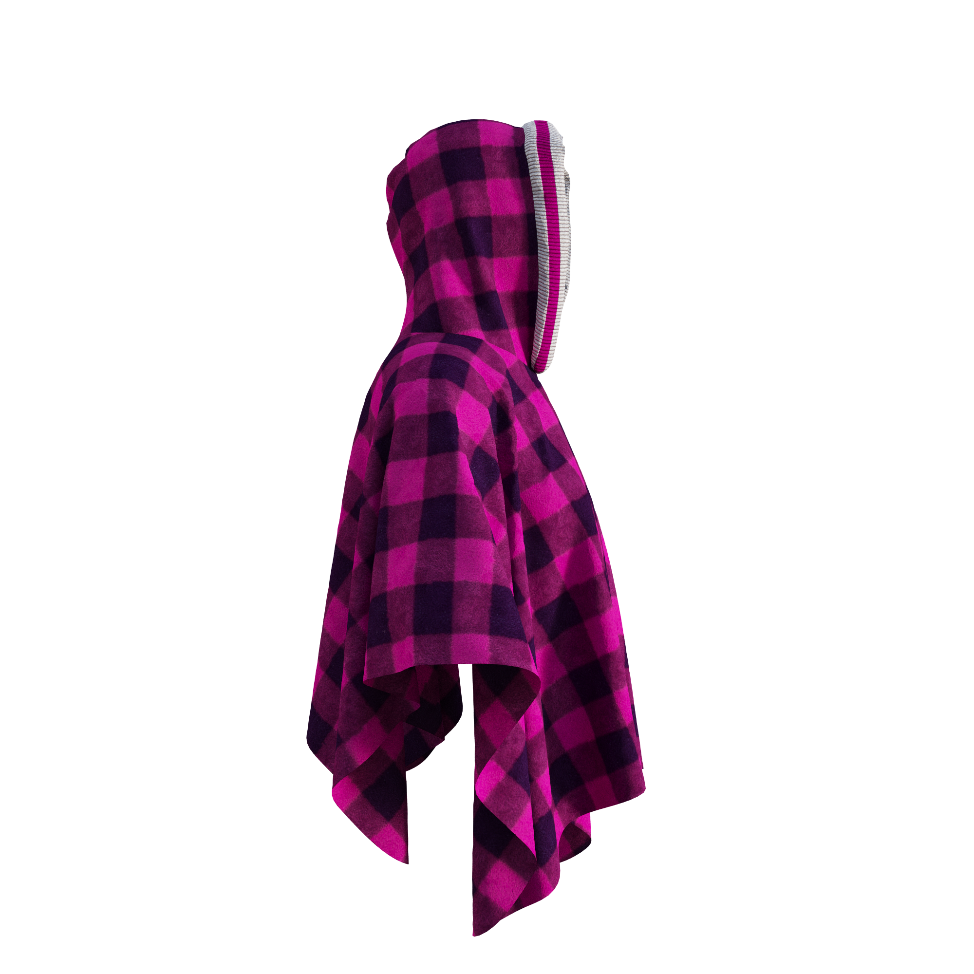Pook Poncho - Adult Pink Polar Fleece w/ Snap Fastners