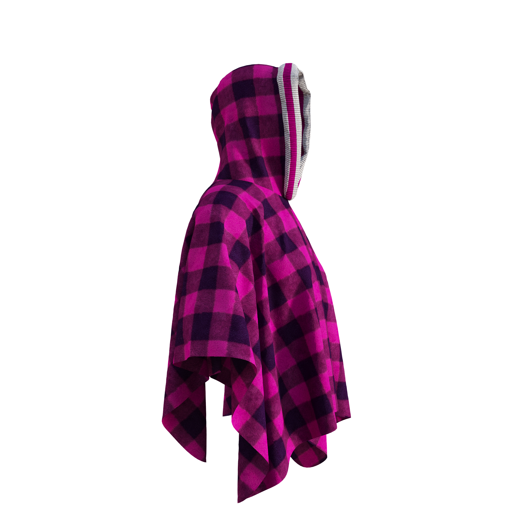 Pook Poncho - Adult Pink Polar Fleece w/ Snap Fastners