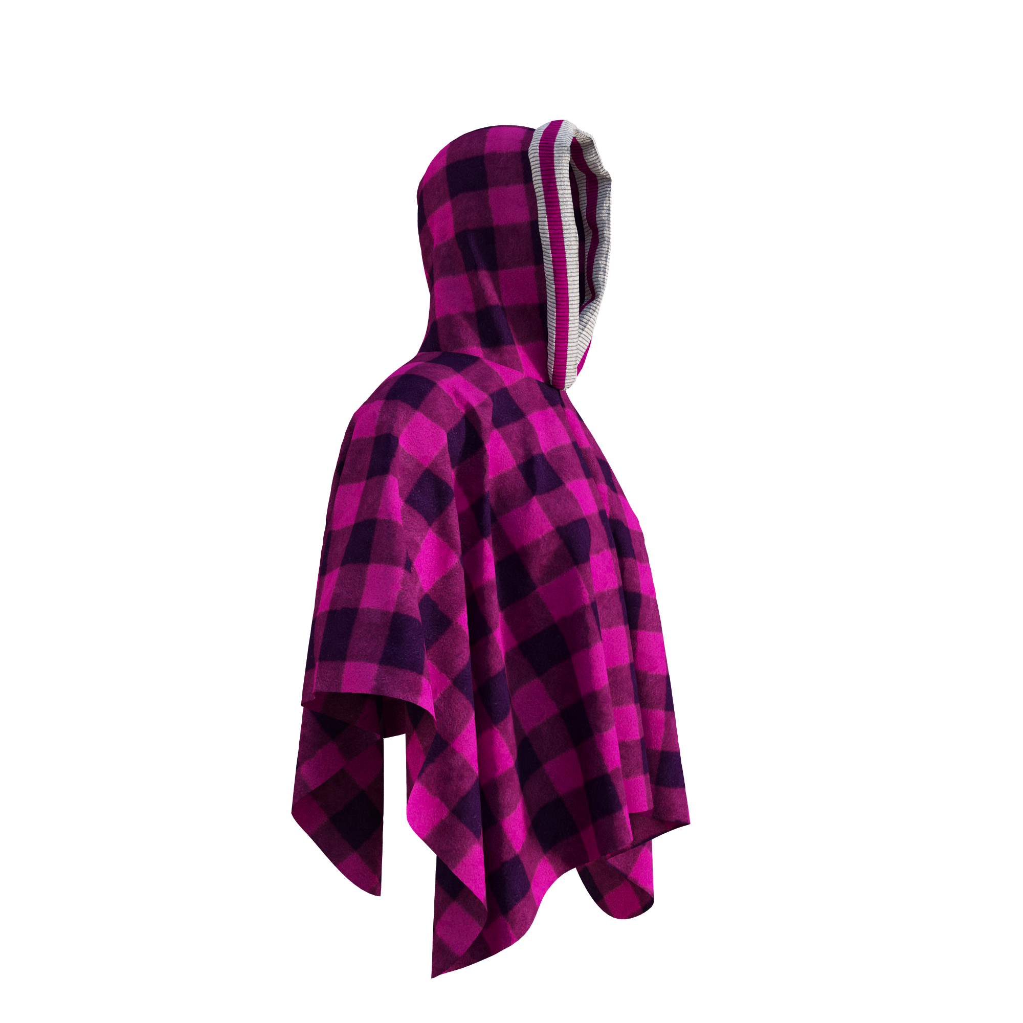 Pook Poncho - Adult Pink Polar Fleece w/ Snap Fastners