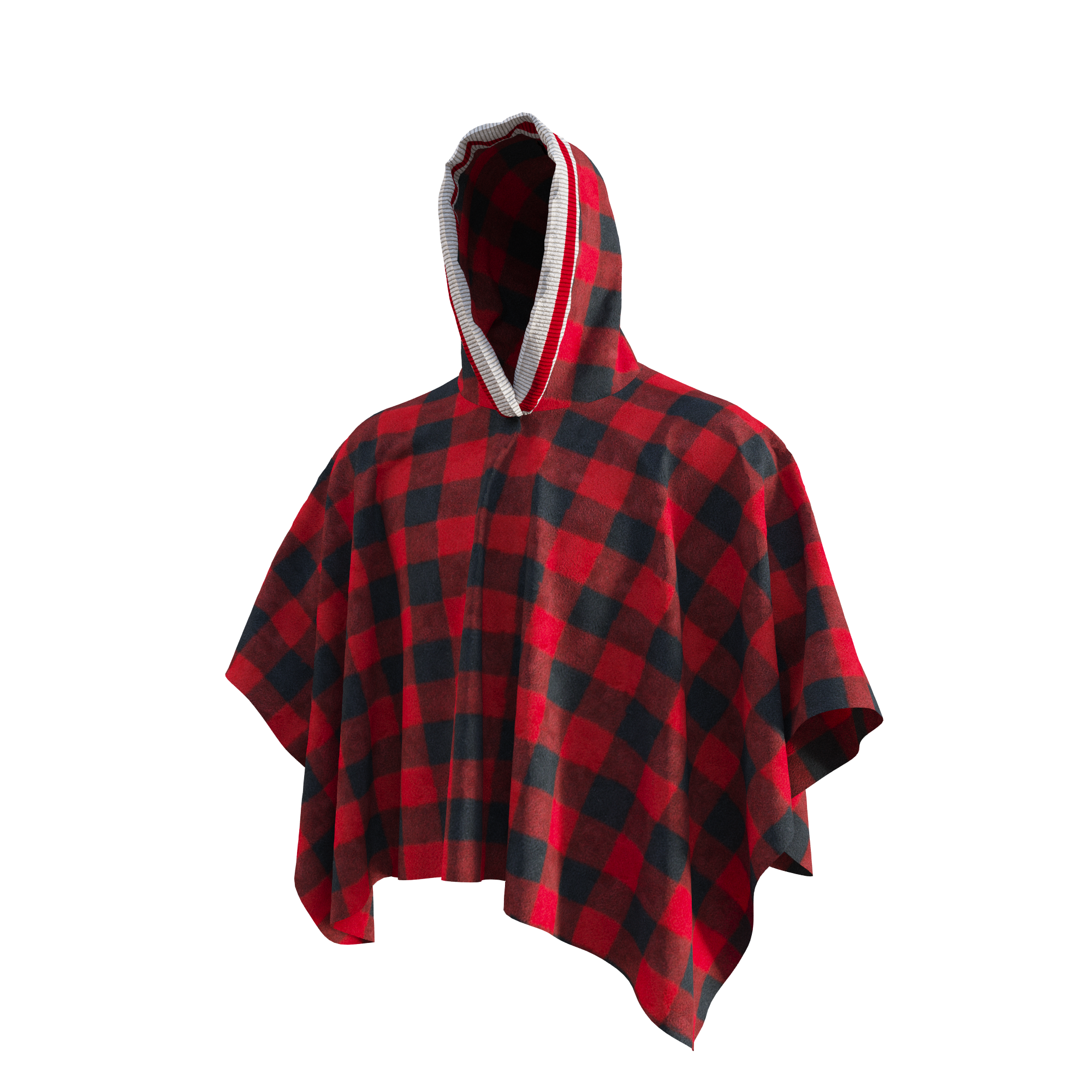 Pook Poncho - Adult Red Polar Fleece w/ Snap Fastners