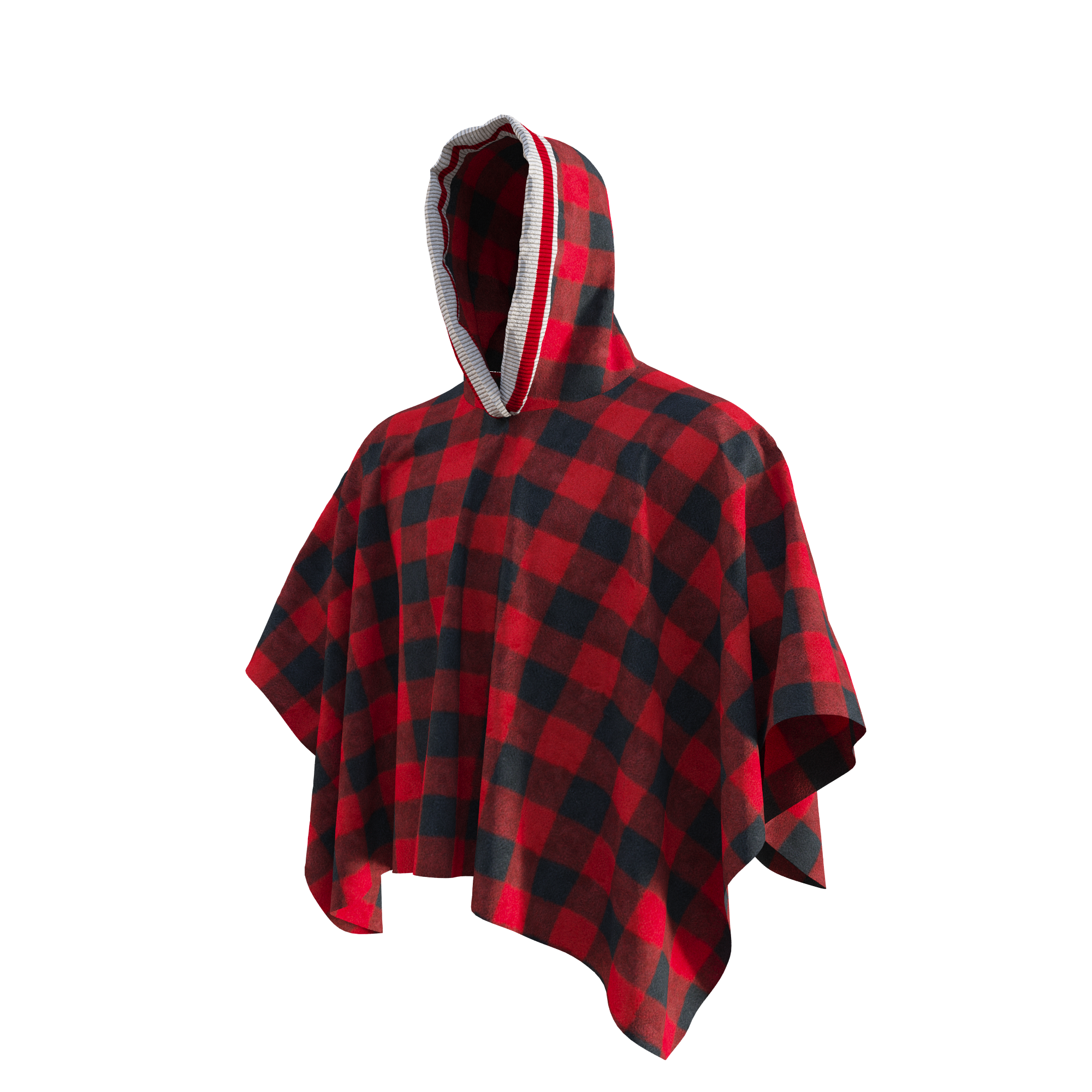 Pook Poncho - Adult Red Polar Fleece w/ Snap Fastners