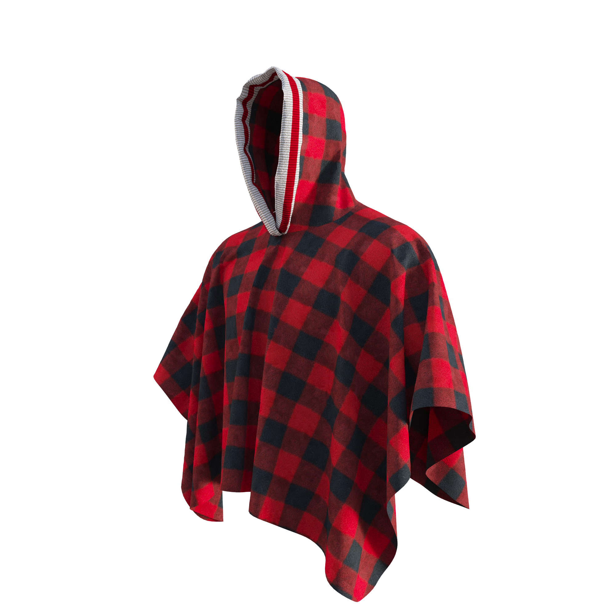 Pook Poncho - Adult Red Polar Fleece w/ Snap Fastners