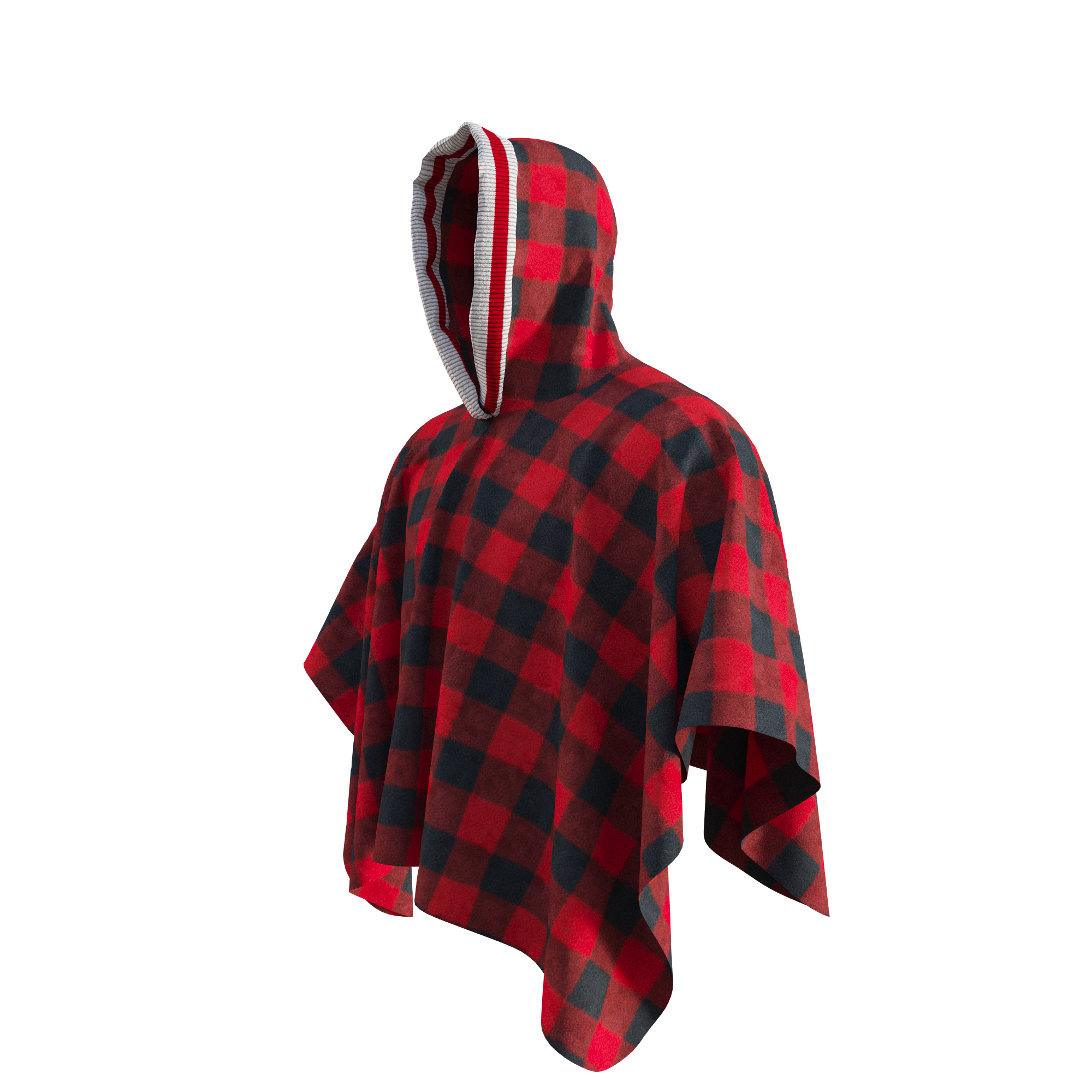Pook Poncho - Adult Red Polar Fleece w/ Snap Fastners