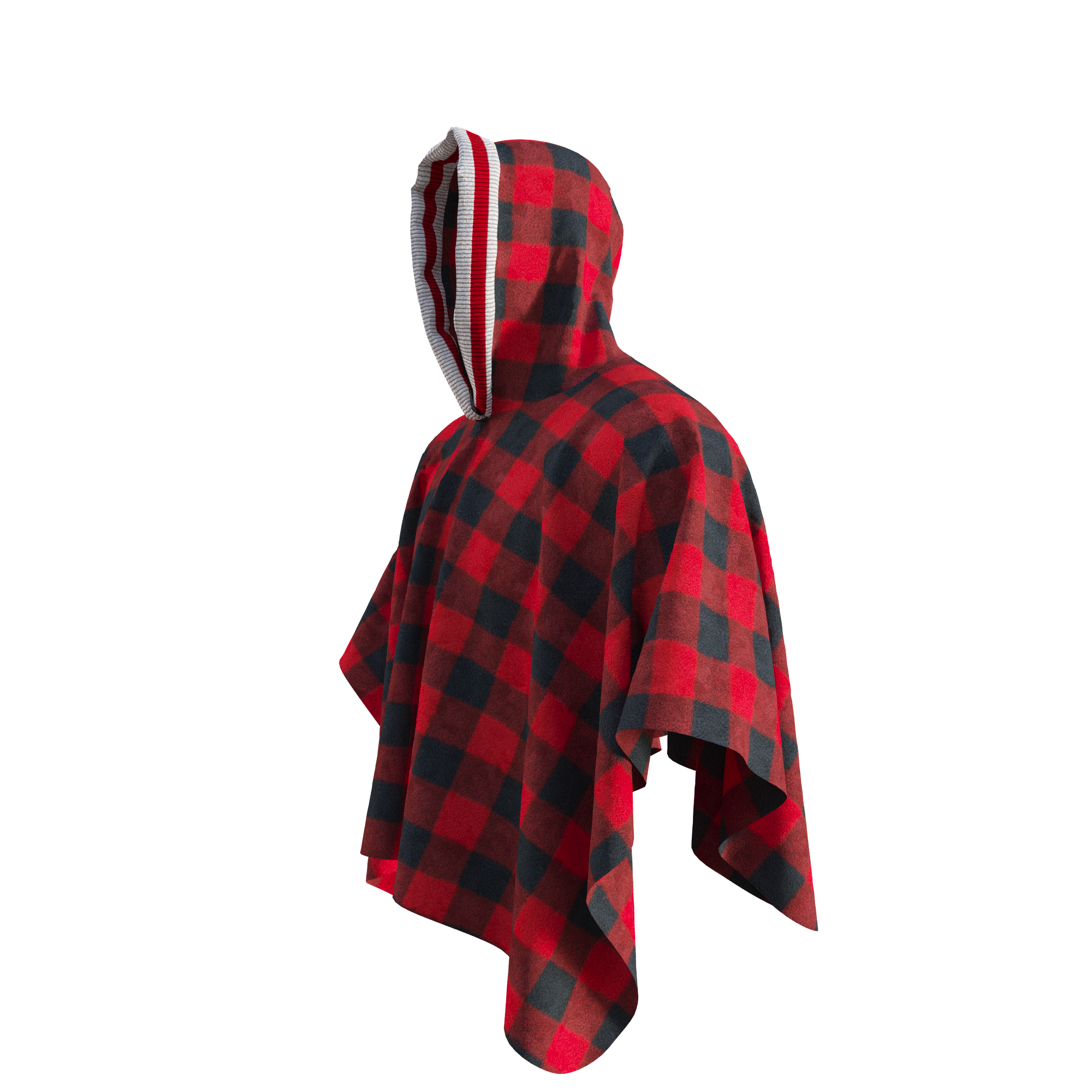 Pook Poncho - Adult Red Polar Fleece w/ Snap Fastners