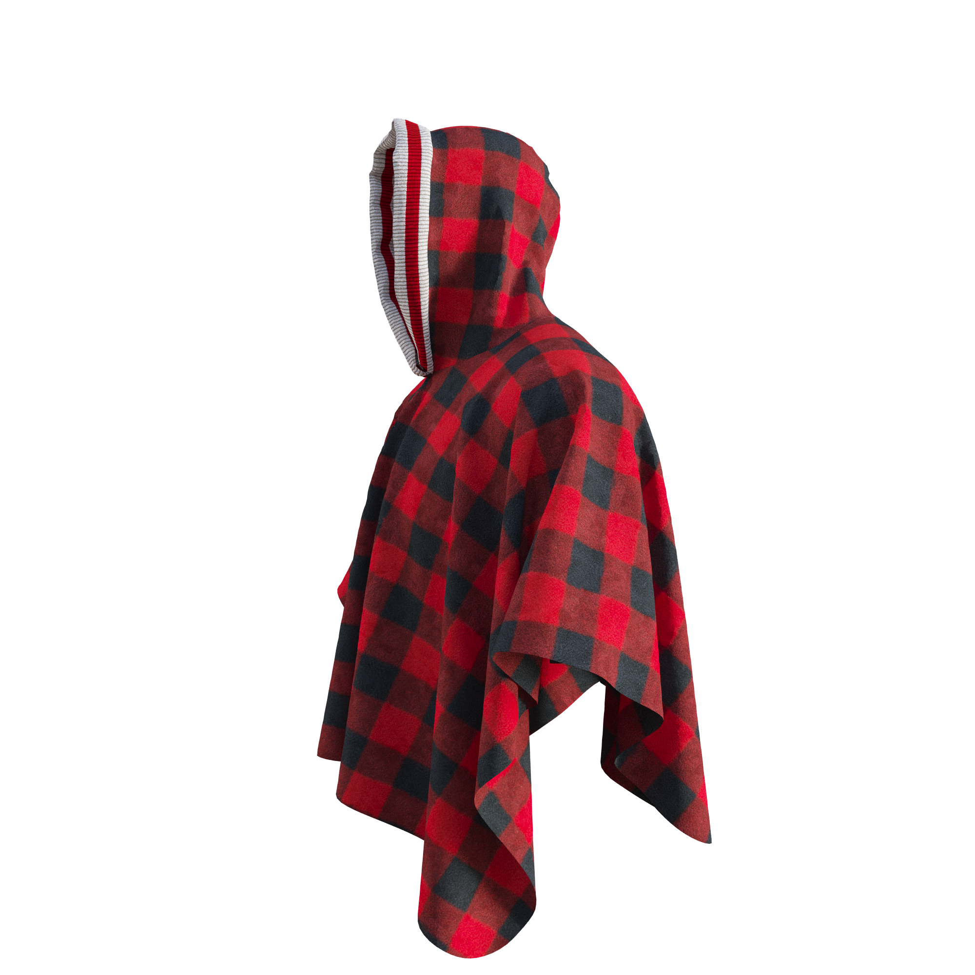 Pook Poncho - Adult Red Polar Fleece w/ Snap Fastners