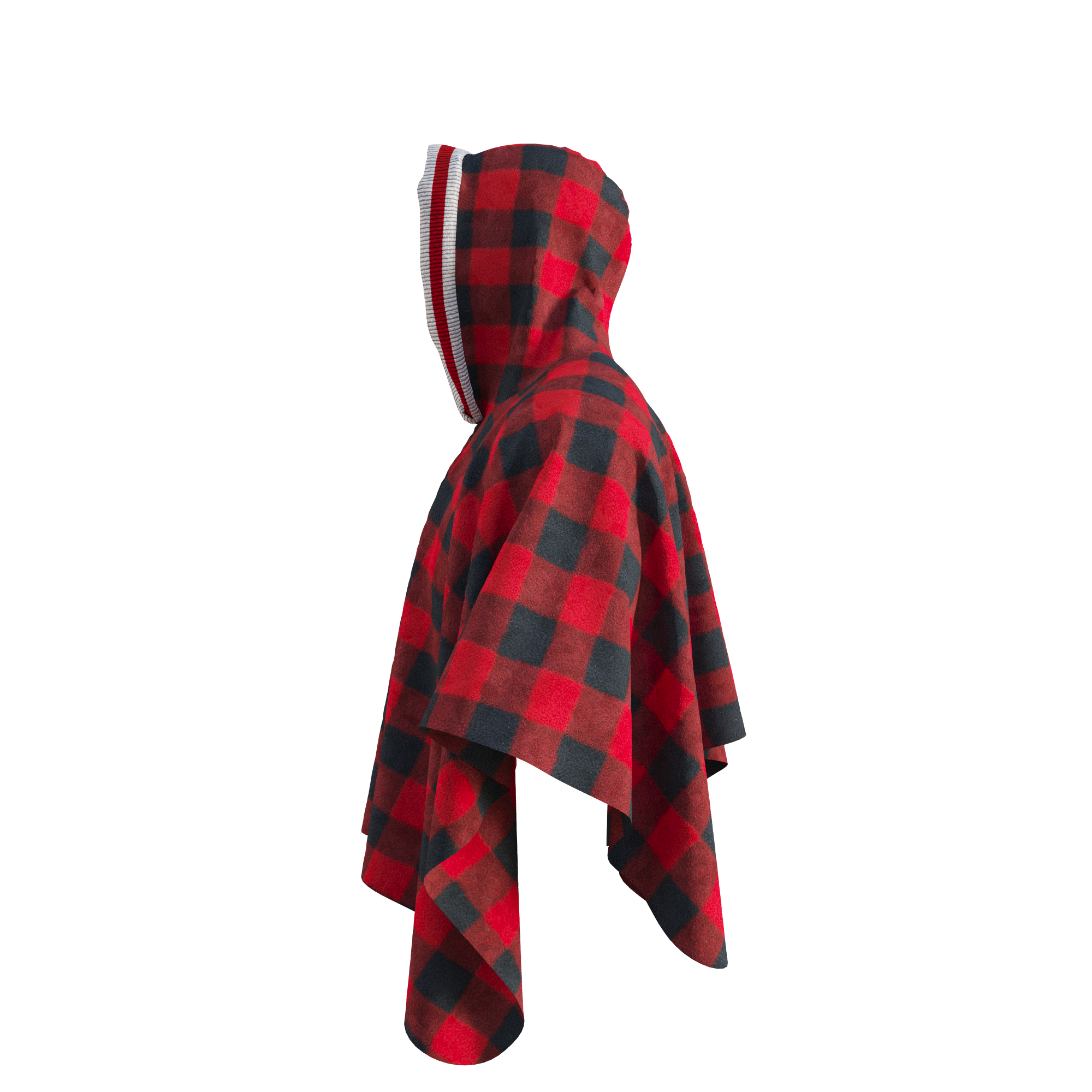 Pook Poncho - Adult Red Polar Fleece w/ Snap Fastners