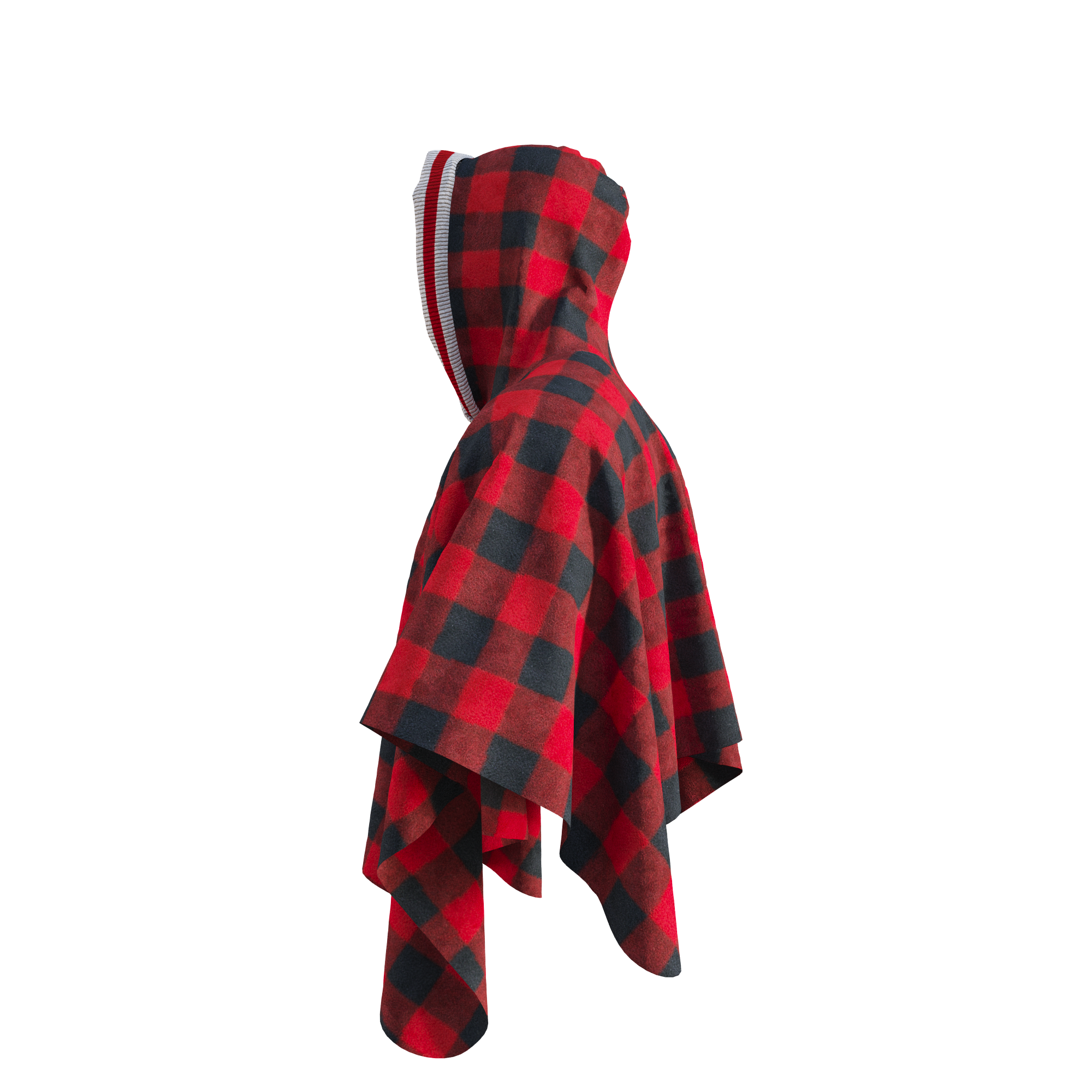 Pook Poncho - Adult Red Polar Fleece w/ Snap Fastners