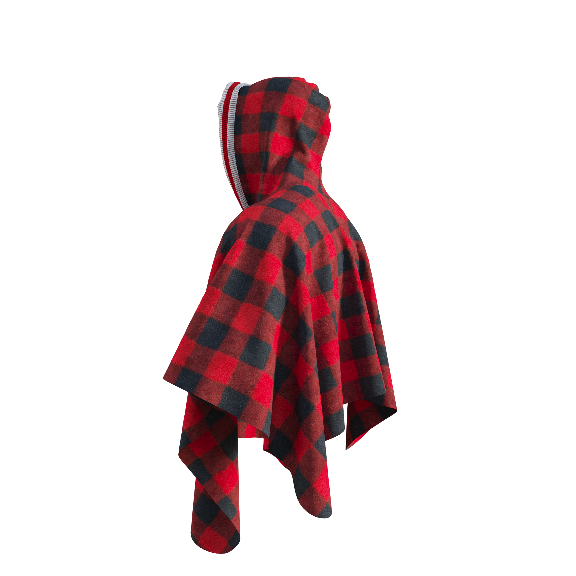 Pook Poncho - Adult Red Polar Fleece w/ Snap Fastners