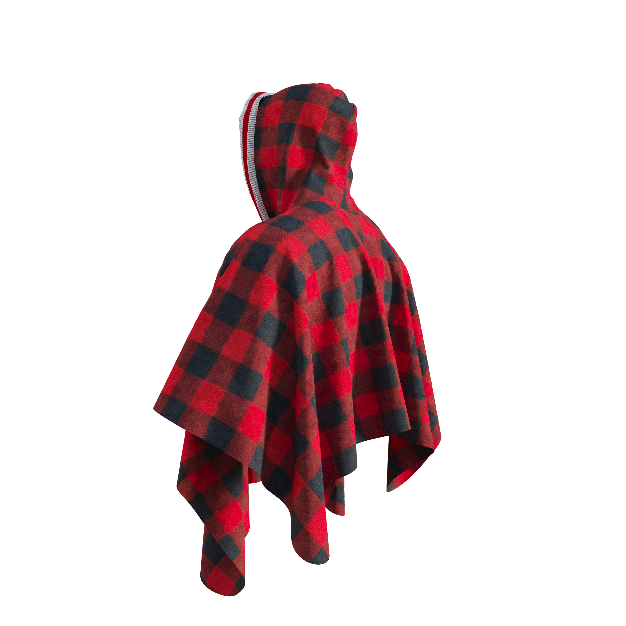 Pook Poncho - Adult Red Polar Fleece w/ Snap Fastners