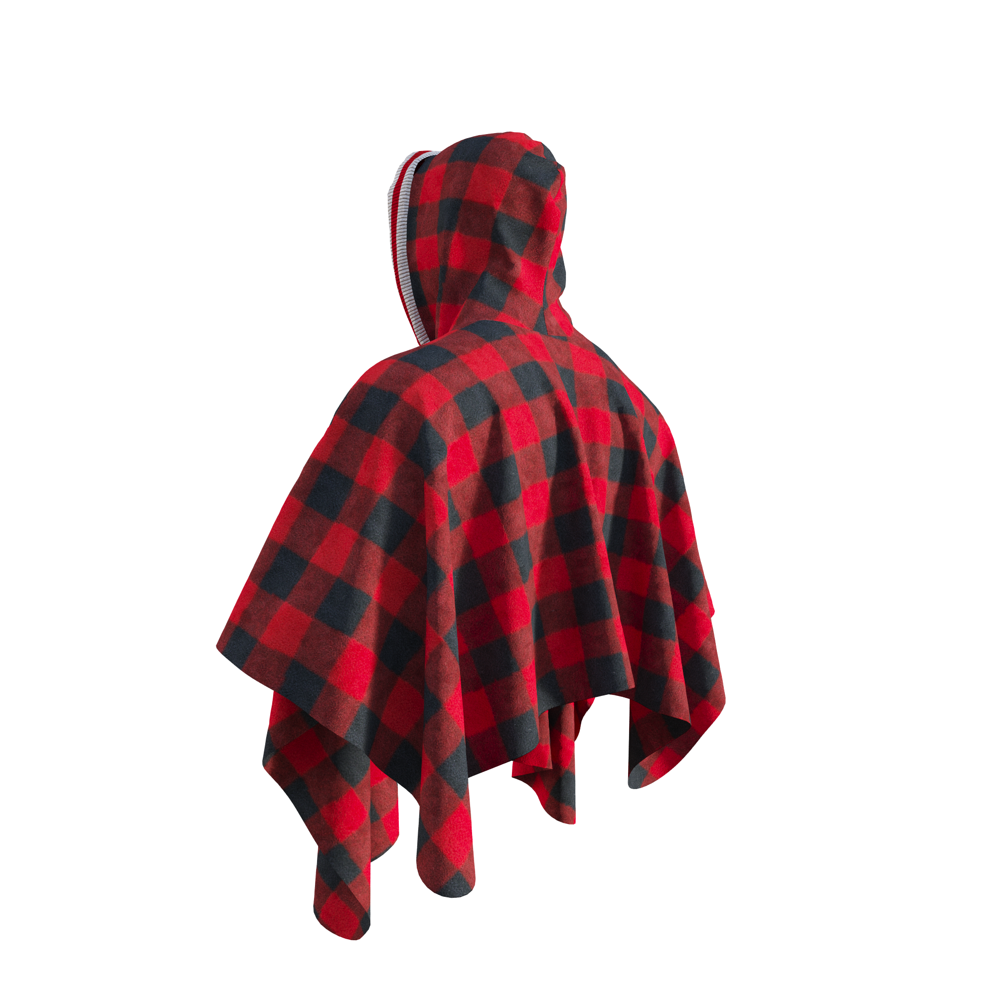 Pook Poncho - Adult Red Polar Fleece w/ Snap Fastners