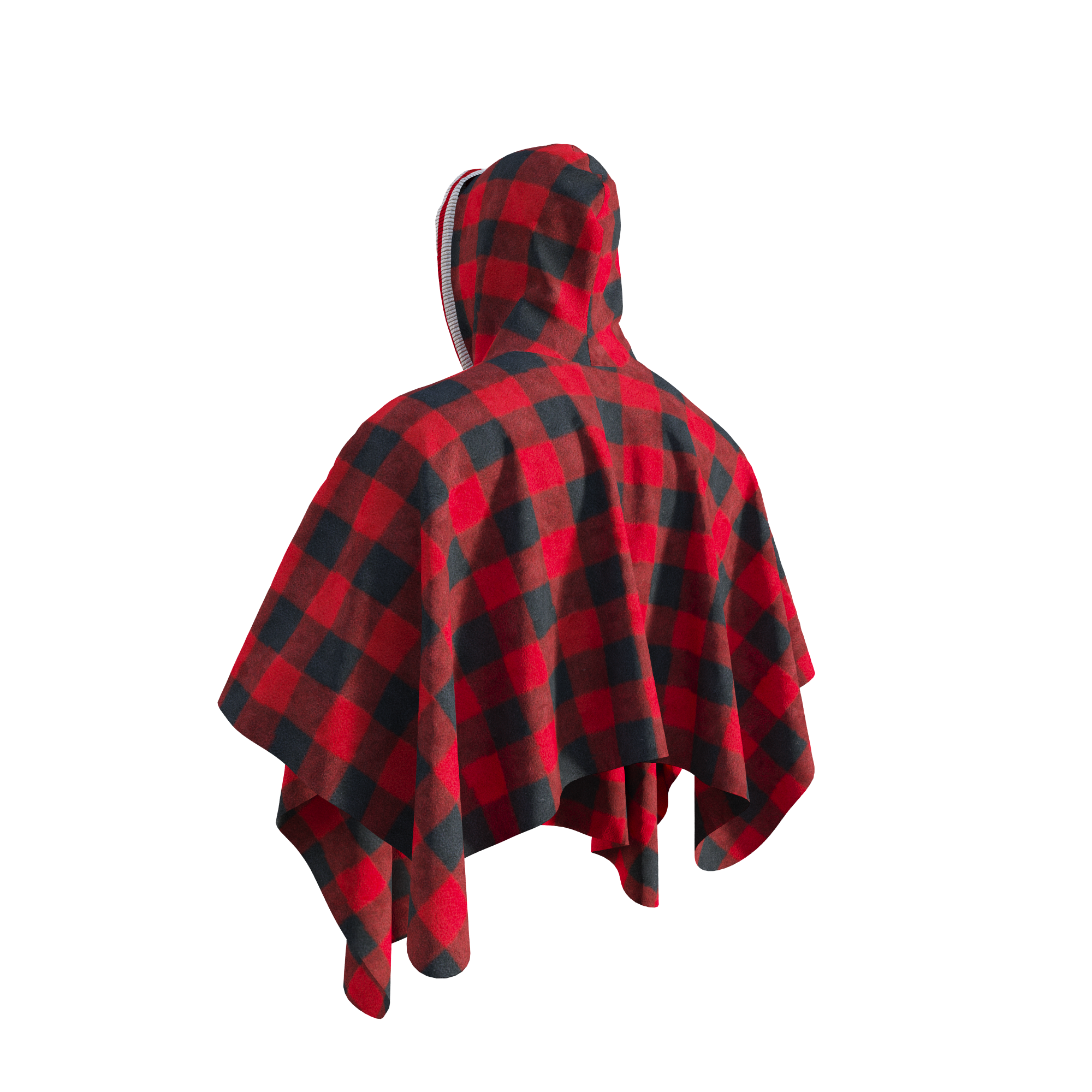 Pook Poncho - Adult Red Polar Fleece w/ Snap Fastners