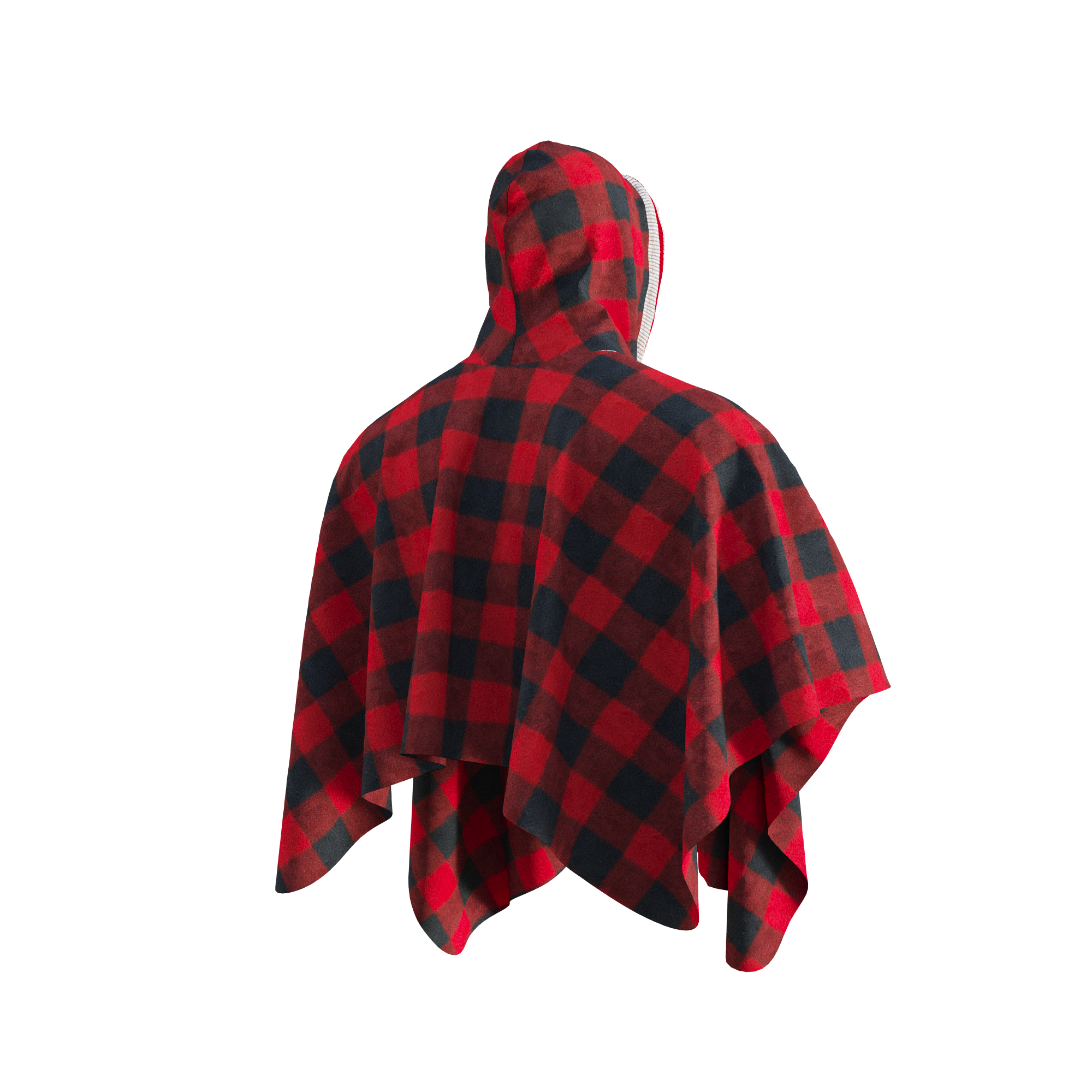 Pook Poncho - Adult Red Polar Fleece w/ Snap Fastners