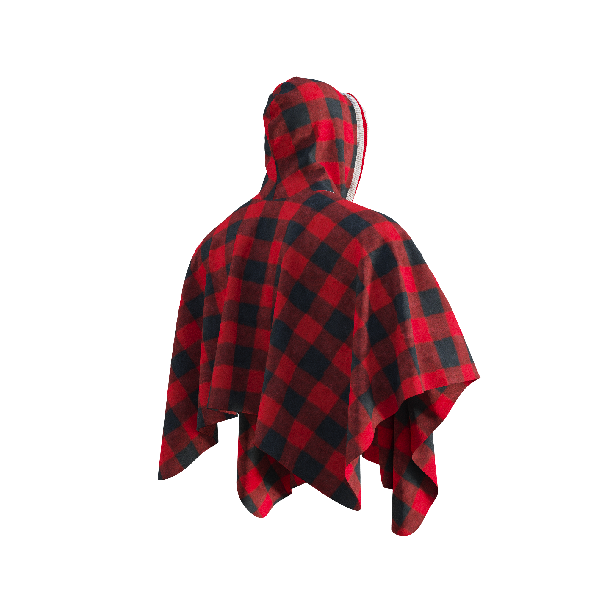 Pook Poncho - Adult Red Polar Fleece w/ Snap Fastners