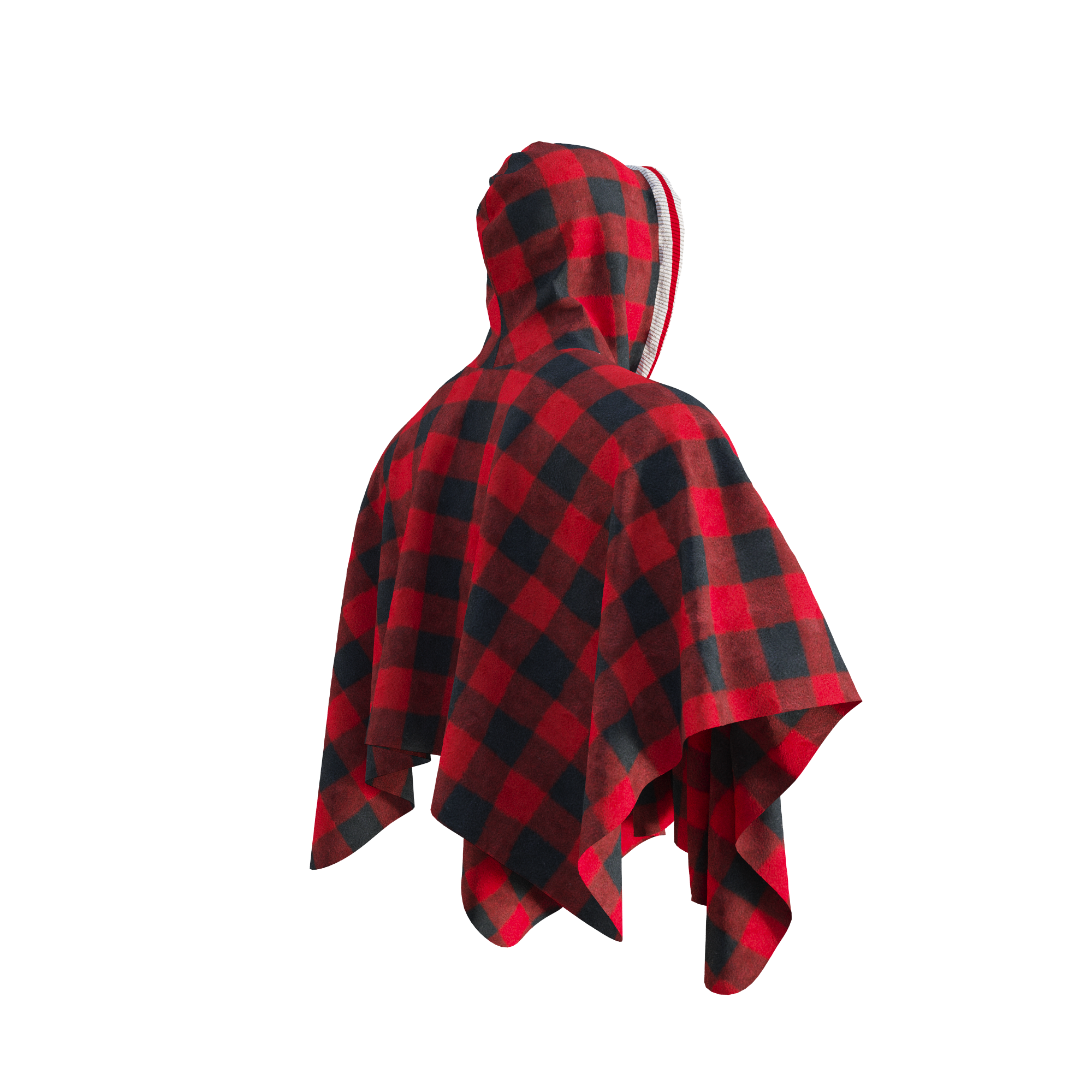Pook Poncho - Adult Red Polar Fleece w/ Snap Fastners