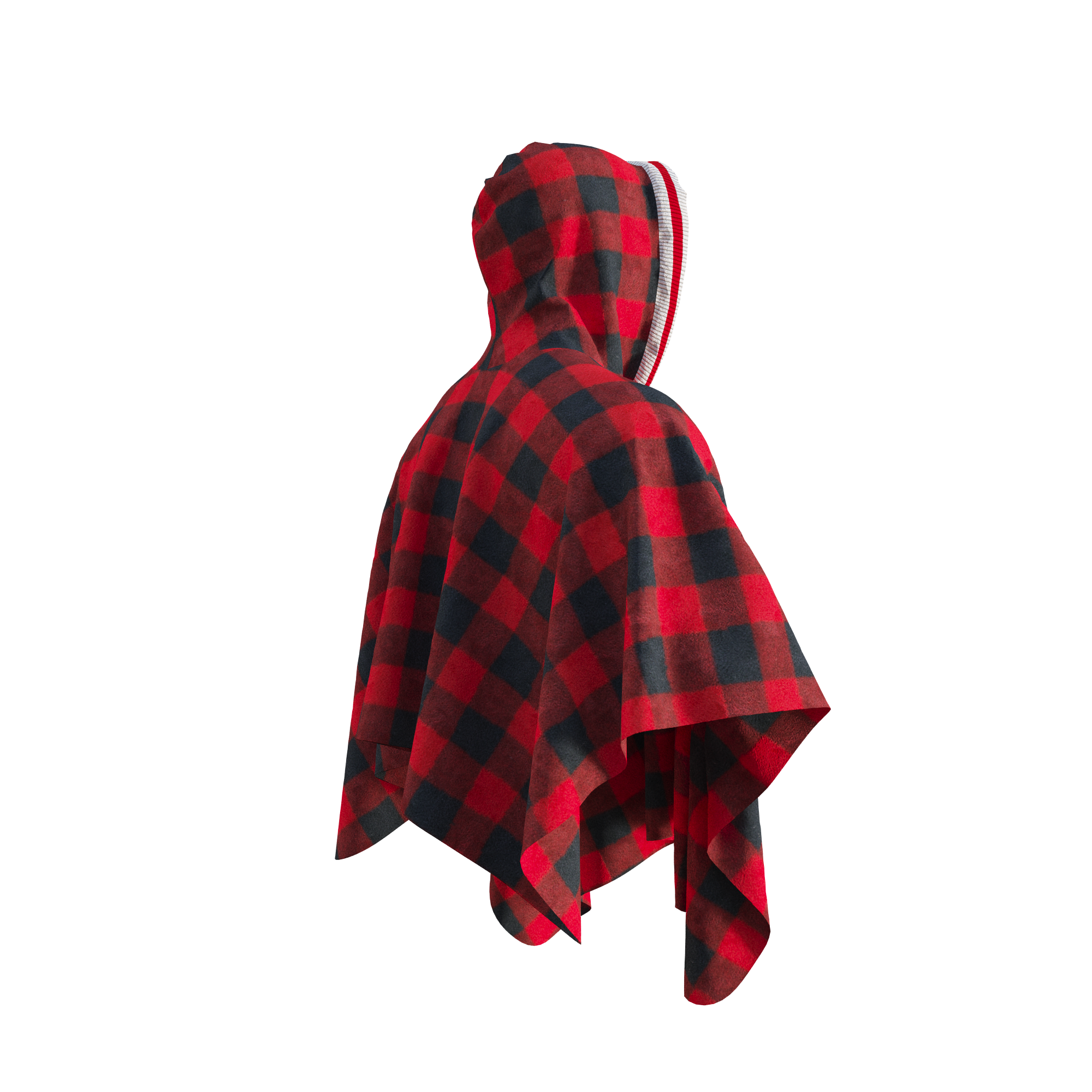 Pook Poncho - Adult Red Polar Fleece w/ Snap Fastners