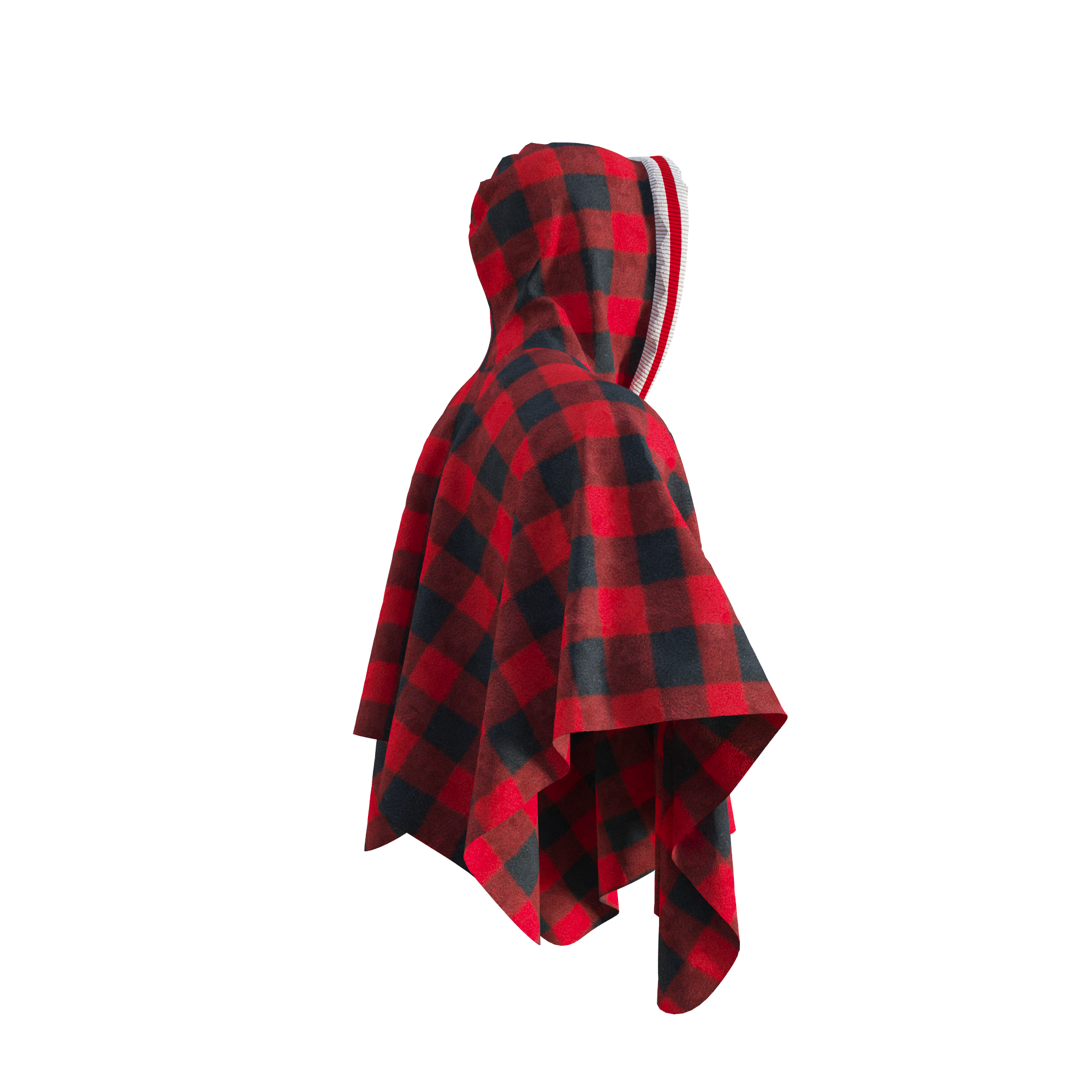 Pook Poncho - Adult Red Polar Fleece w/ Snap Fastners