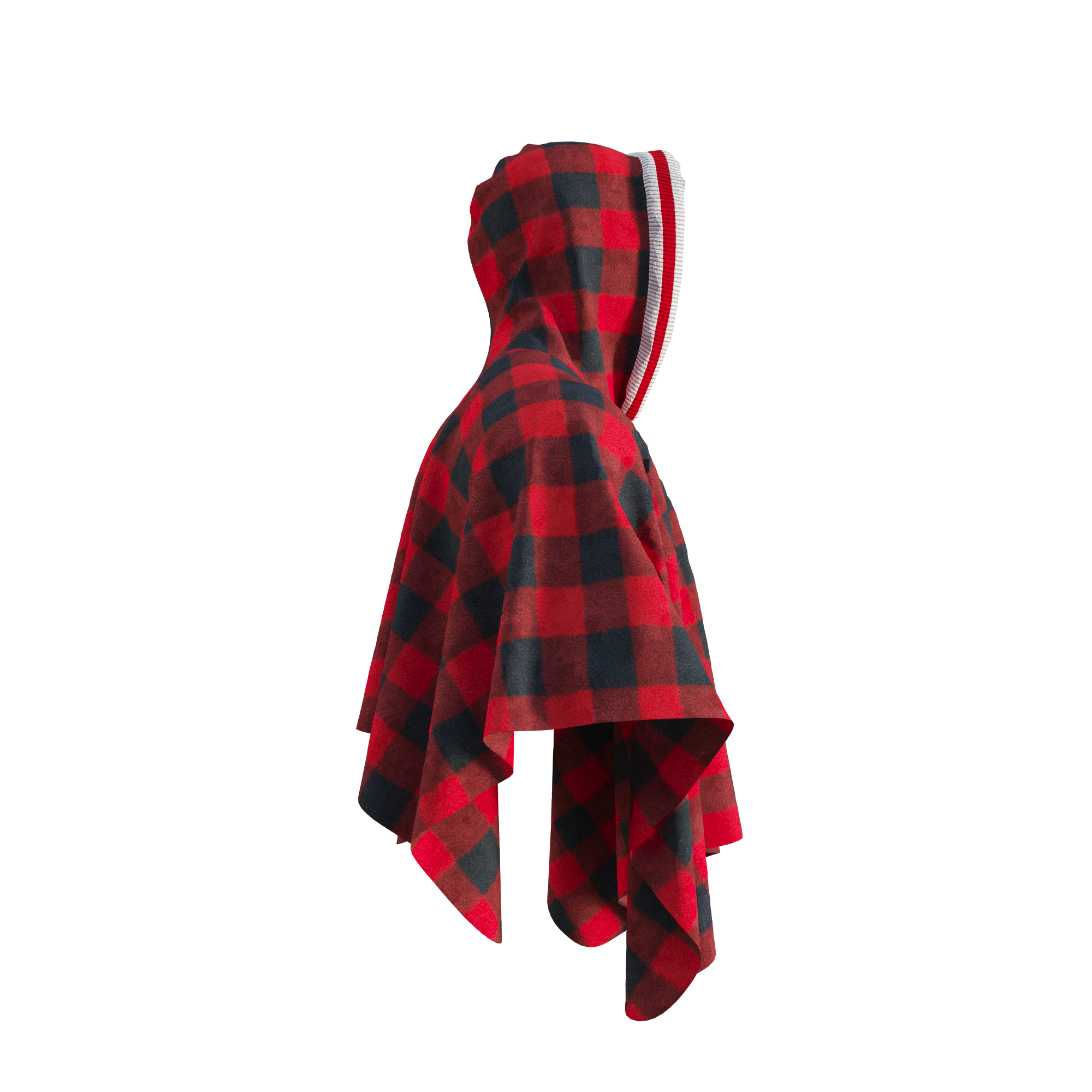 Pook Poncho - Adult Red Polar Fleece w/ Snap Fastners