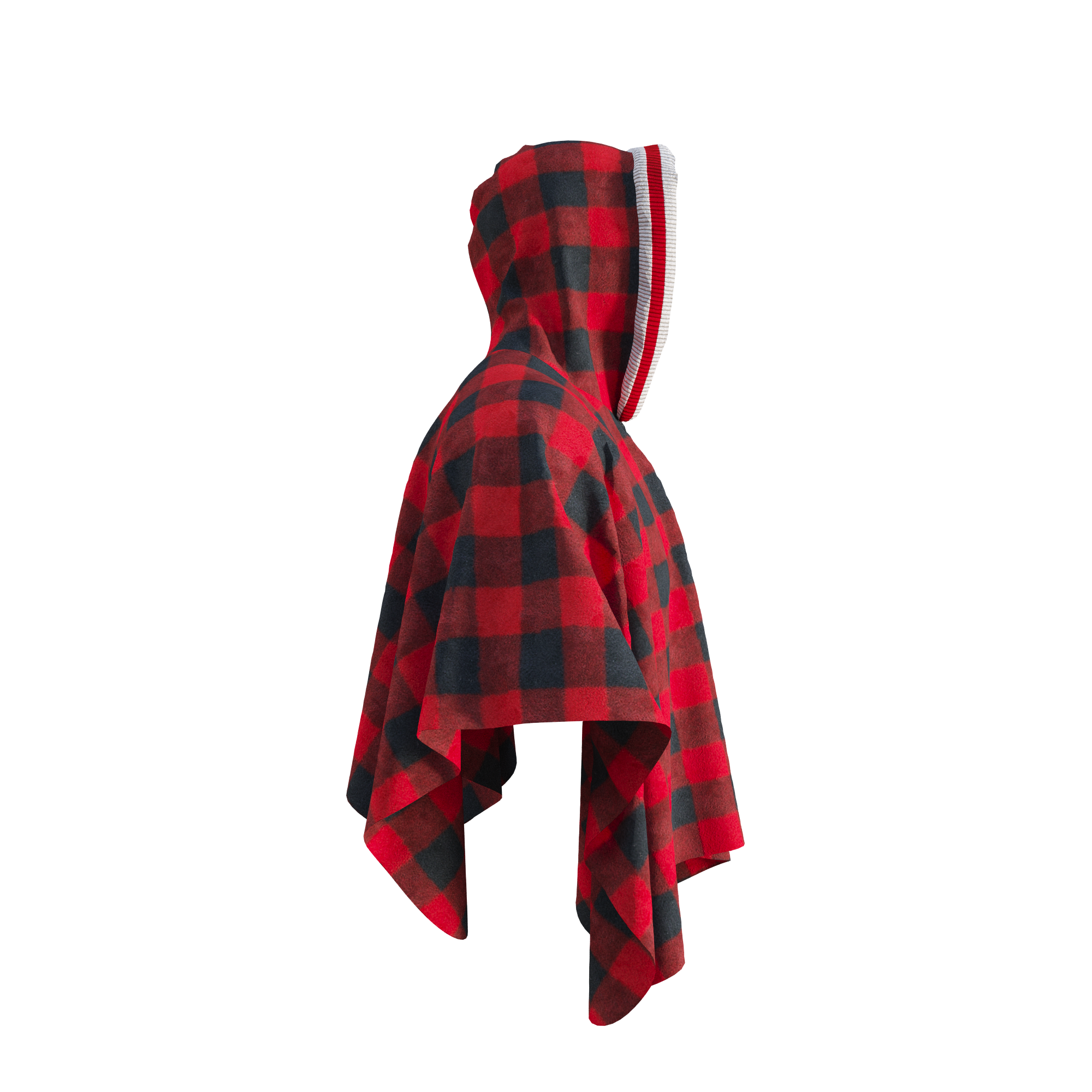 Pook Poncho - Adult Red Polar Fleece w/ Snap Fastners