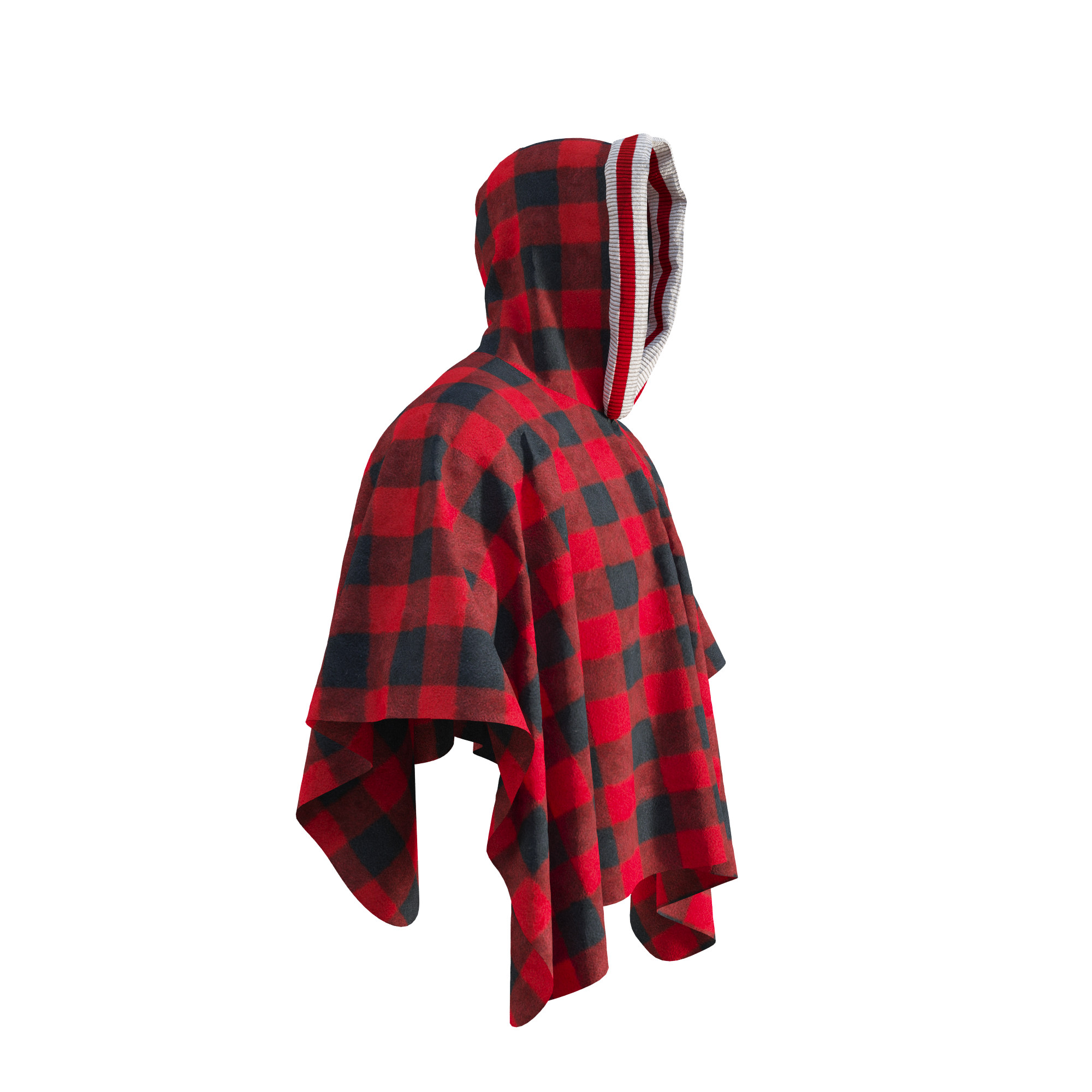 Pook Poncho - Adult Red Polar Fleece w/ Snap Fastners