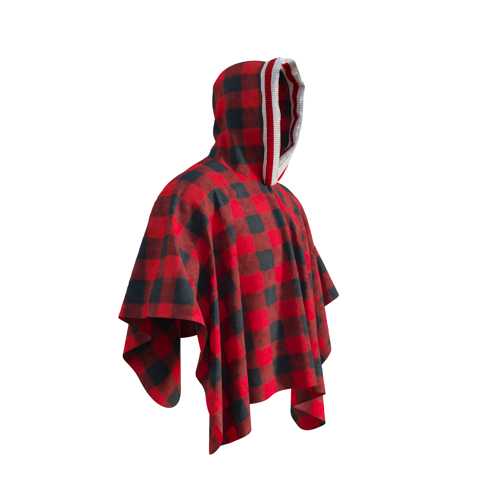 Pook Poncho - Adult Red Polar Fleece w/ Snap Fastners