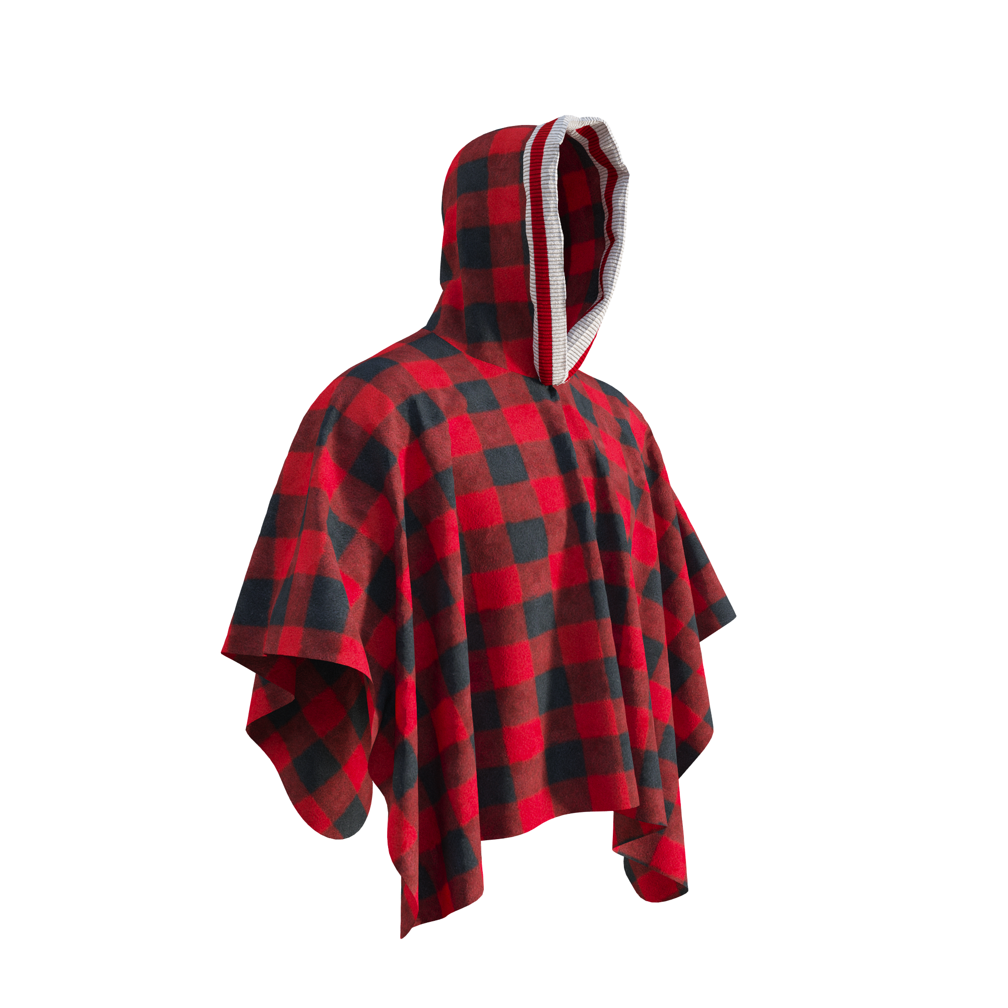 Pook Poncho - Adult Red Polar Fleece w/ Snap Fastners
