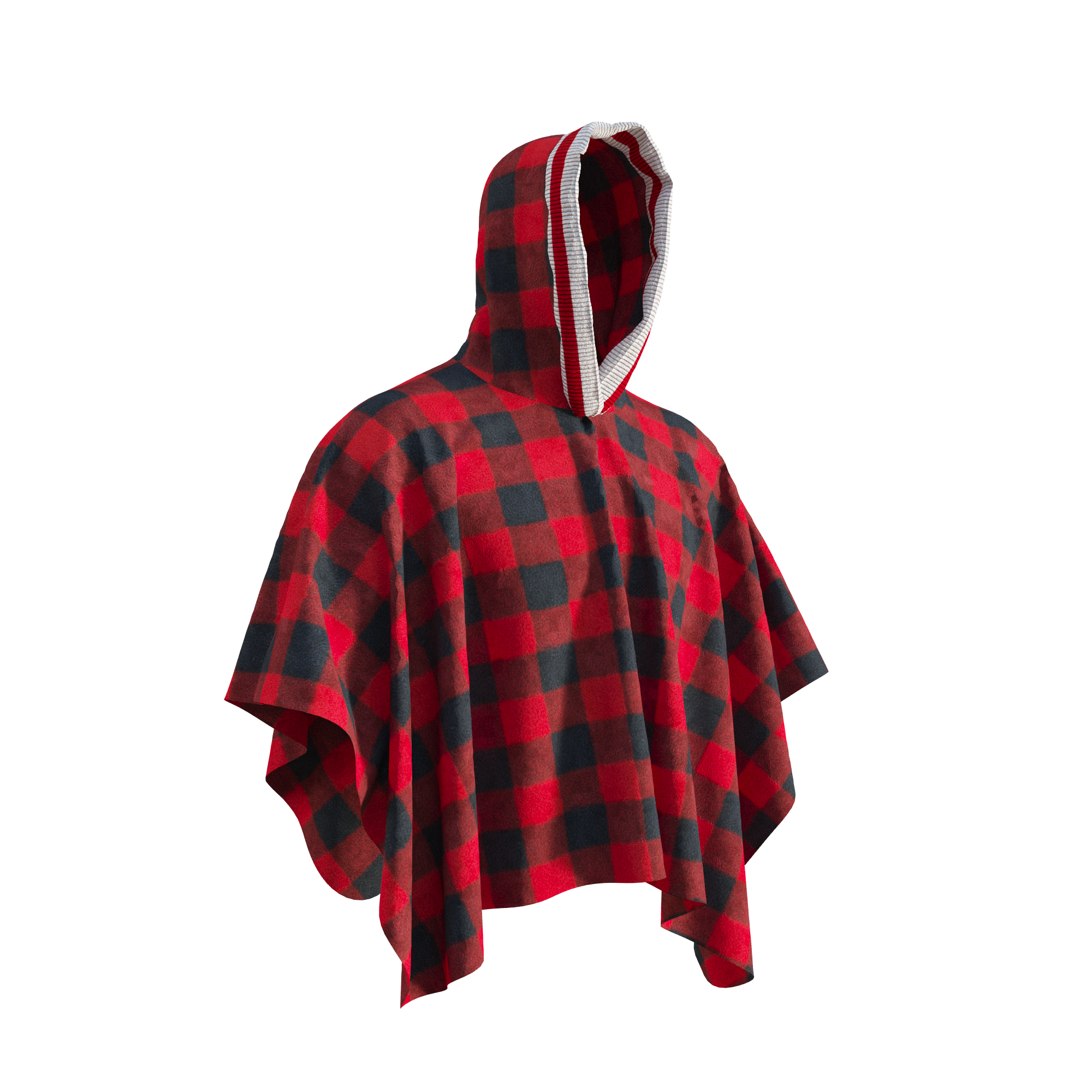 Pook Poncho - Adult Red Polar Fleece w/ Snap Fastners