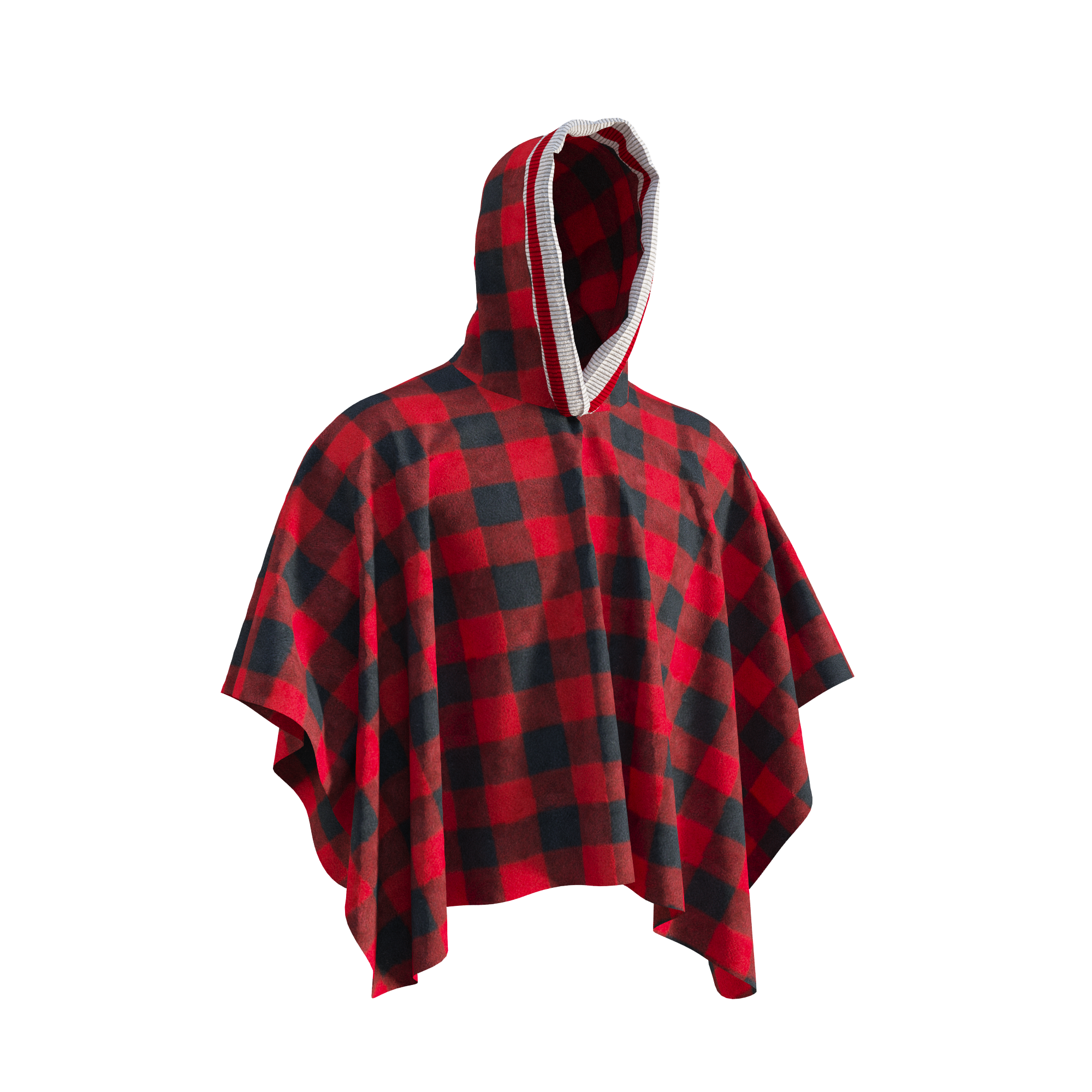 Pook Poncho - Adult Red Polar Fleece w/ Snap Fastners