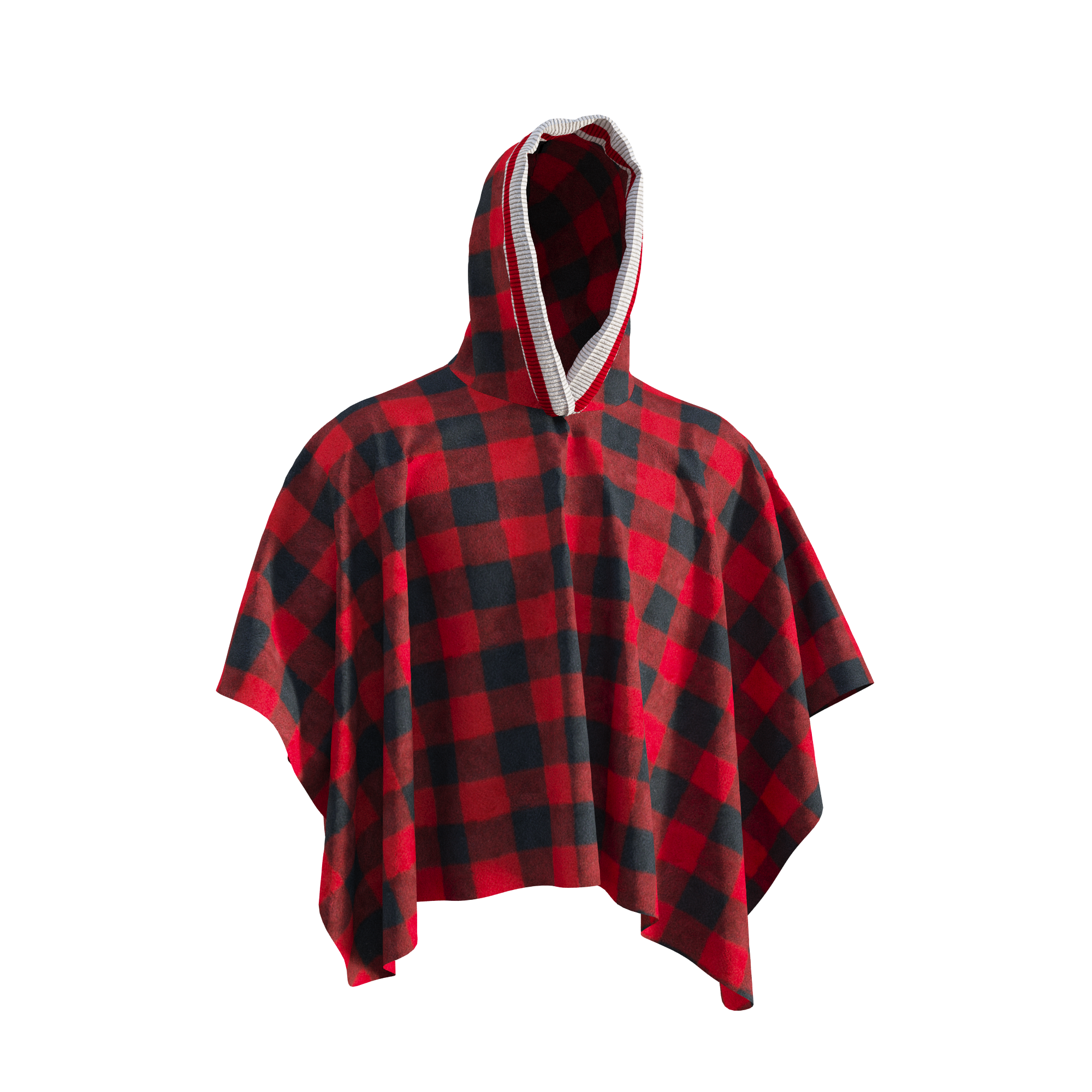 Pook Poncho - Adult Red Polar Fleece w/ Snap Fastners
